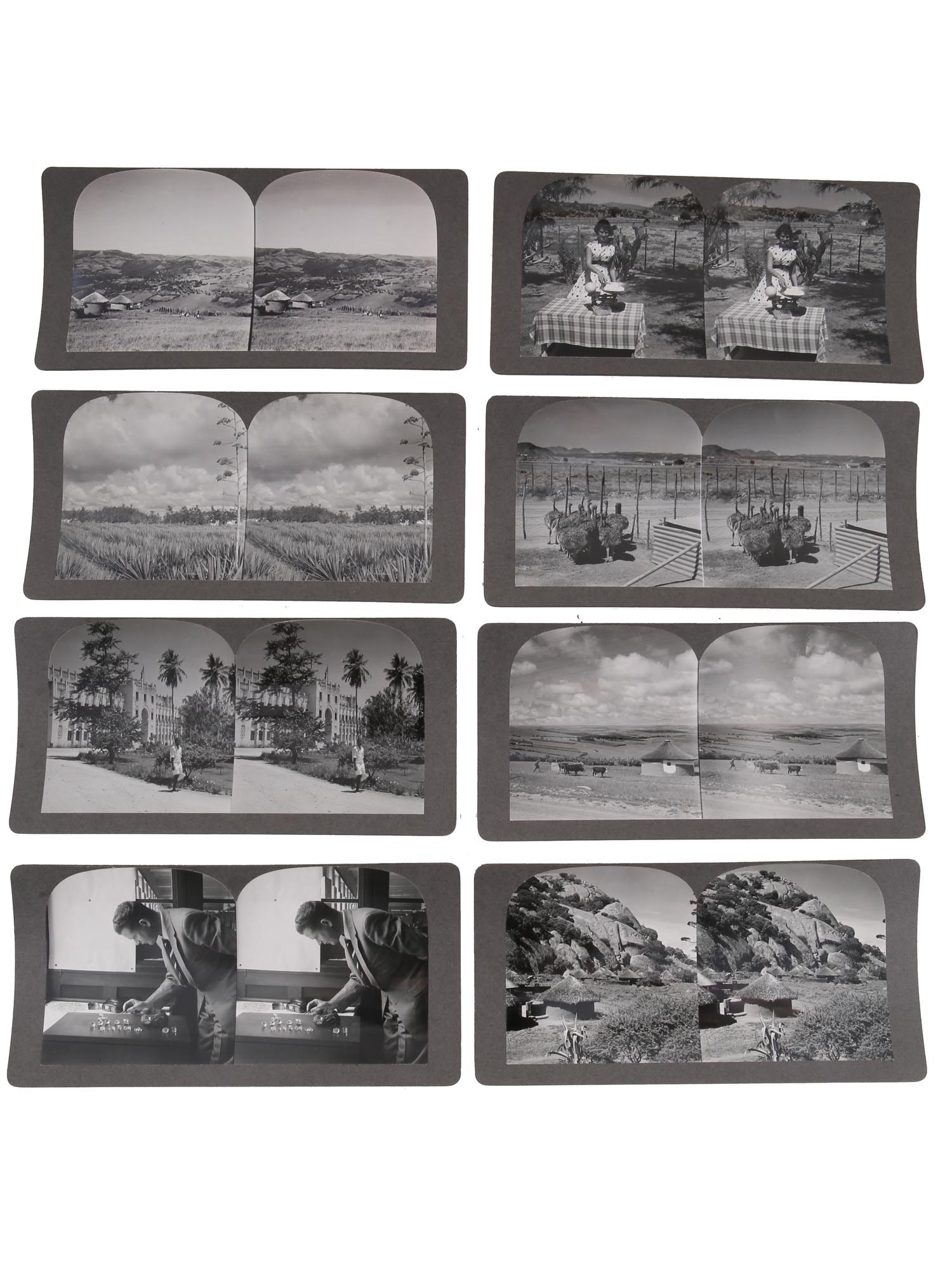 ANTIQUE STEREOSCOPE PHOTO CARDS SET PIC-2