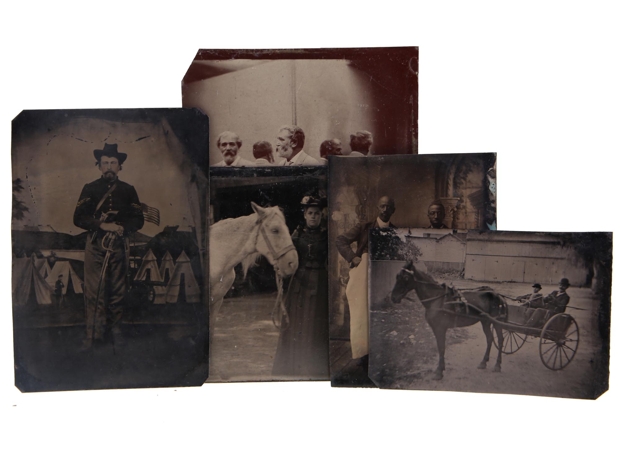 ANTIQUE 1800S RARE TINTYPE PHOTOS AND GLASS PLATES PIC-5