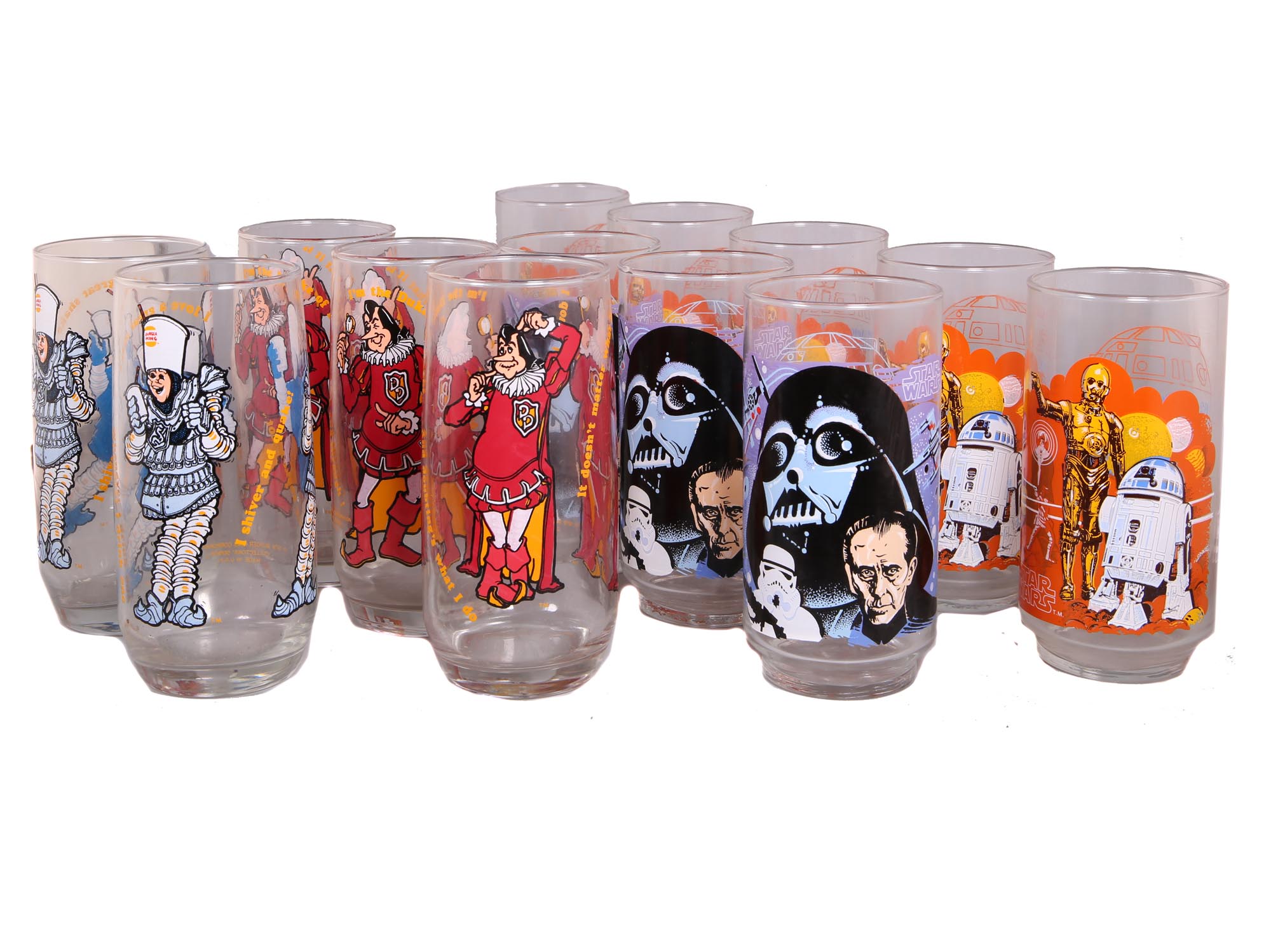 STAR WARS AND DUKE OF DOUBT GLASS SETS VINTAGE PIC-0