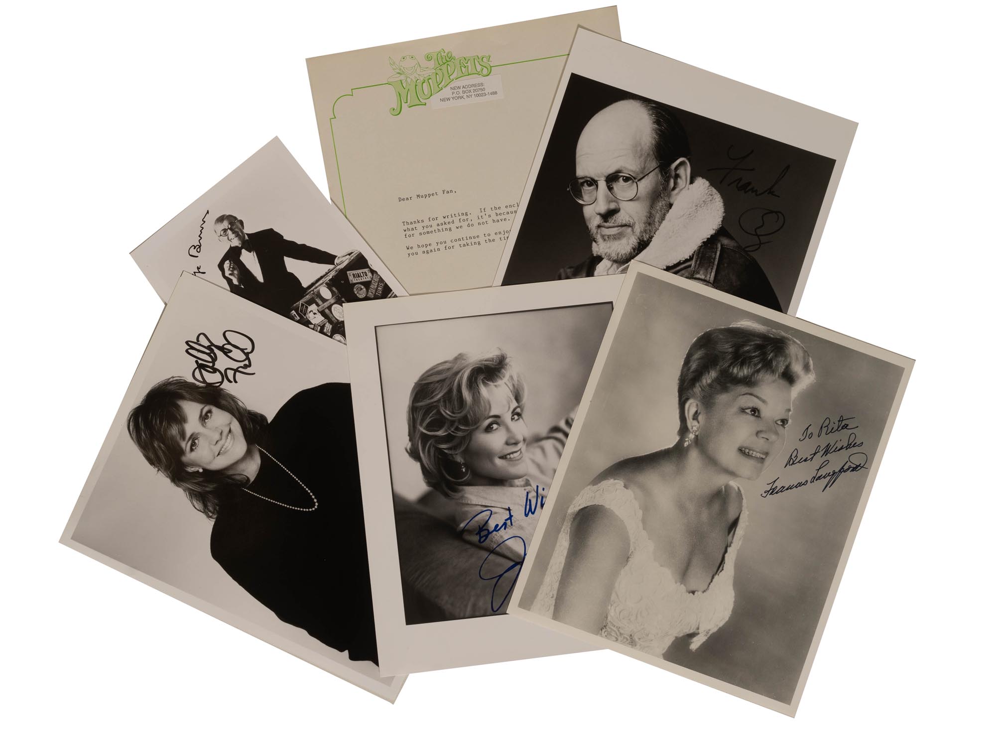 FIVE PHOTOS SIGNED BY AMERICAN CELEBRITIES ACTORS PIC-0
