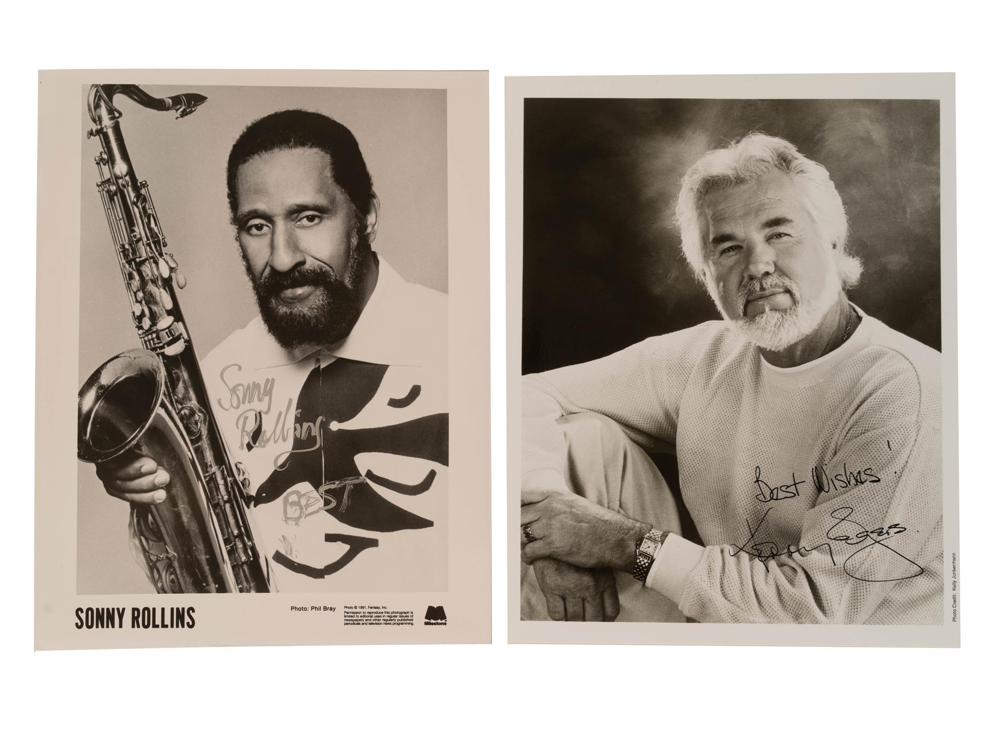 FAMOUS JAZZ MUSICIANS AND ACTOR PHOTO AUTOGRAPHS PIC-1