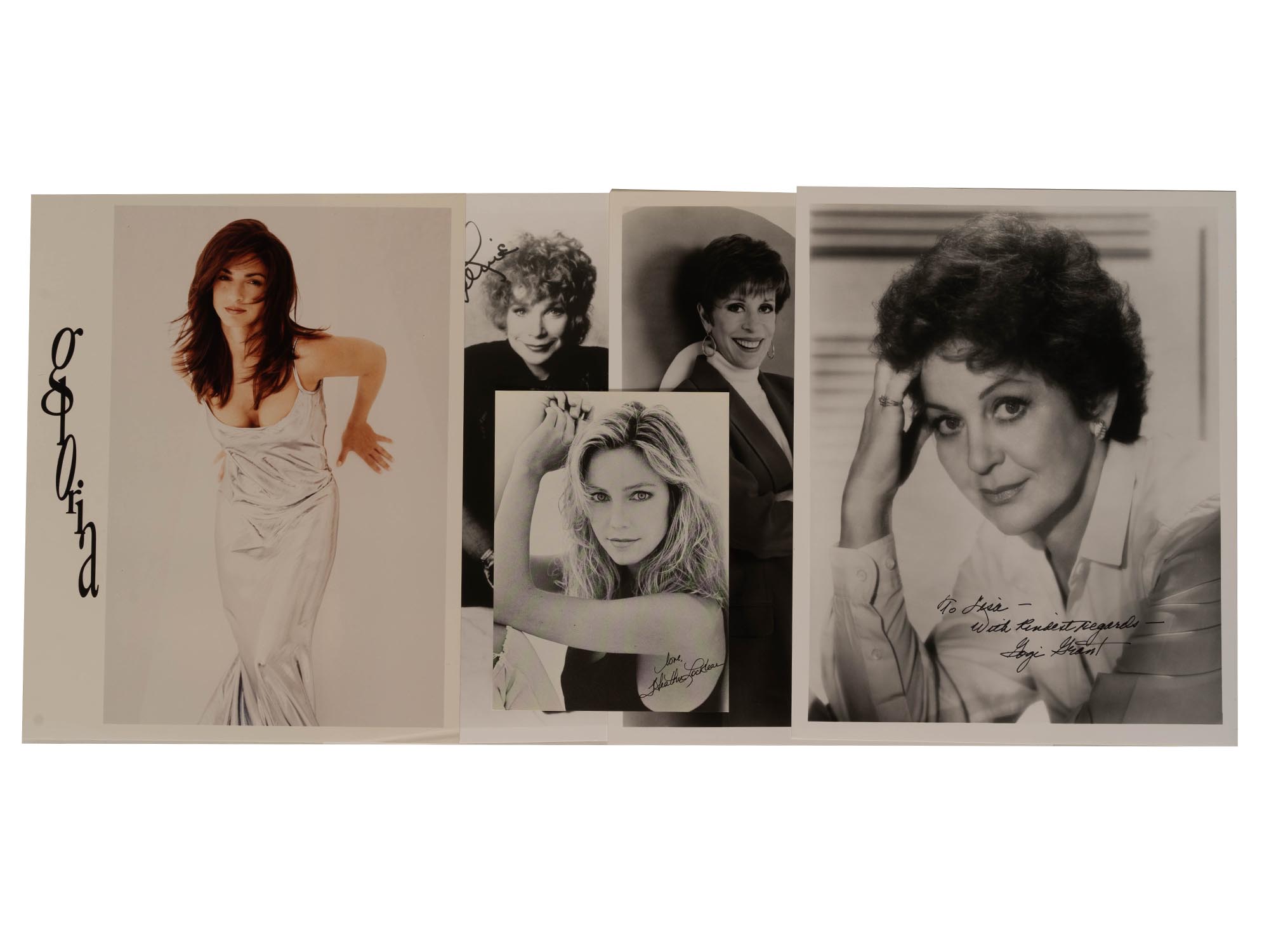 FIVE AUTOGRAPH PHOTOS SIGNED AMERICAN CELEBRITIES PIC-0