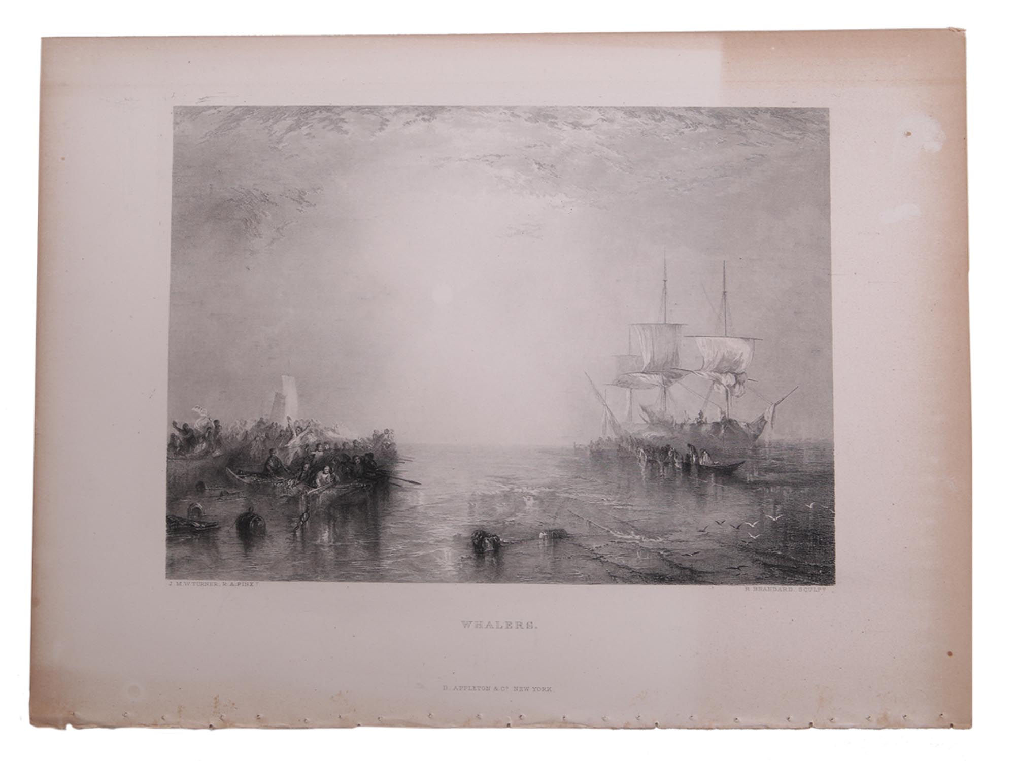 ANTIQUE 1860S PRINT ENGRAVINGS AFTER J W TURNER PIC-1