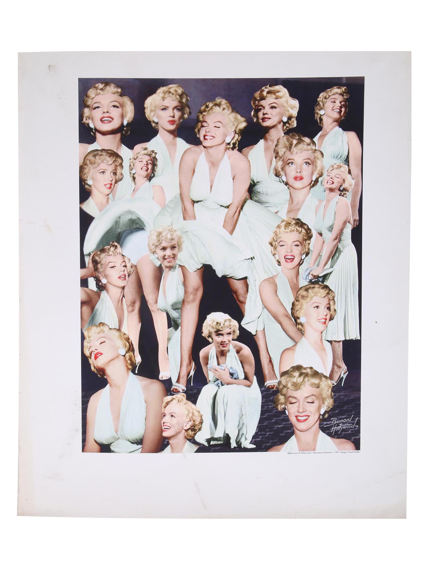 RARE COLLAGE PHOTO MONROE BY BERNARD OF HOLLYWOOD PIC-0