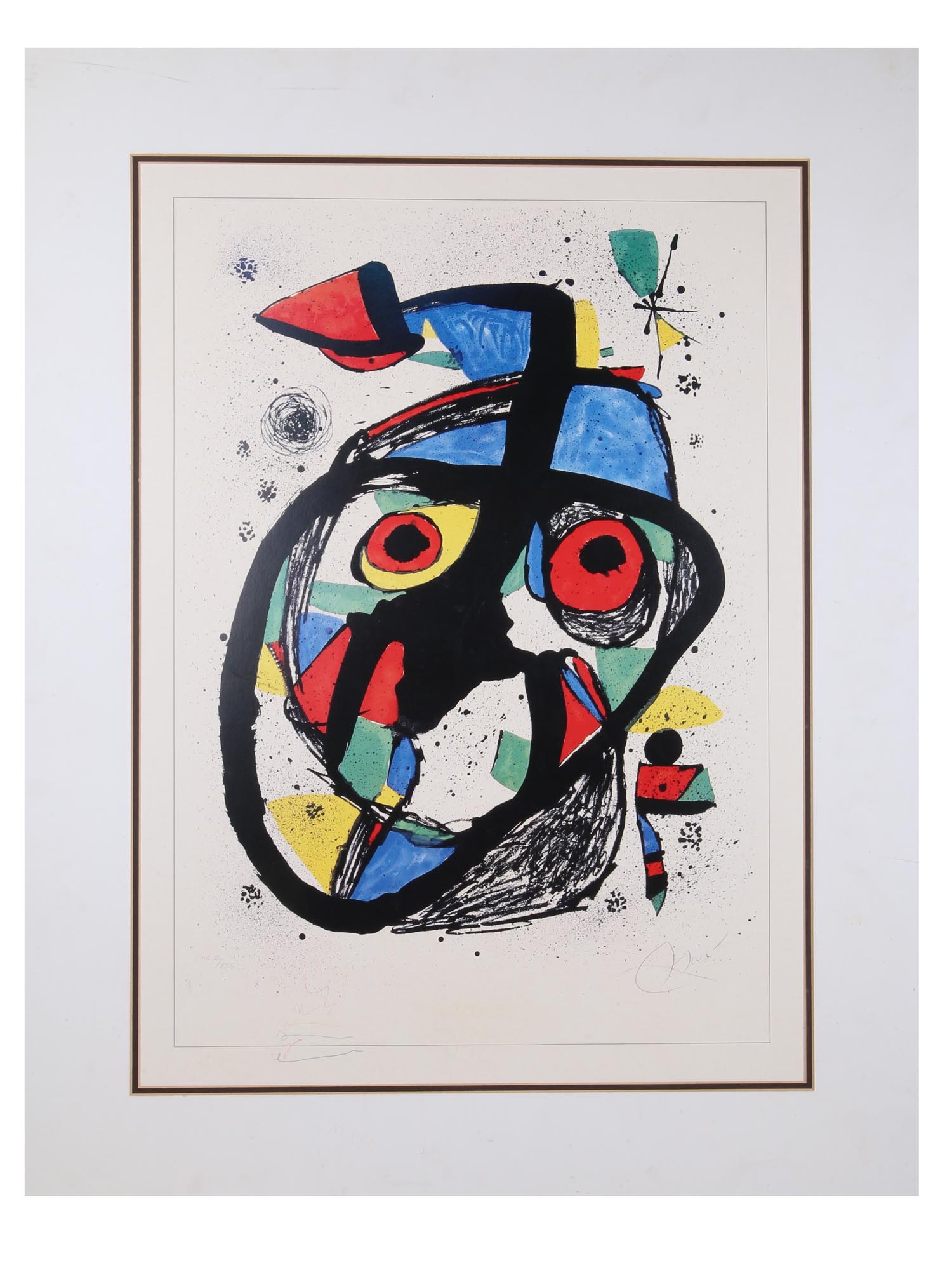 A LARGE COLOR LITHOGRAPH CAROTA BY JOAN MIRO PIC-0