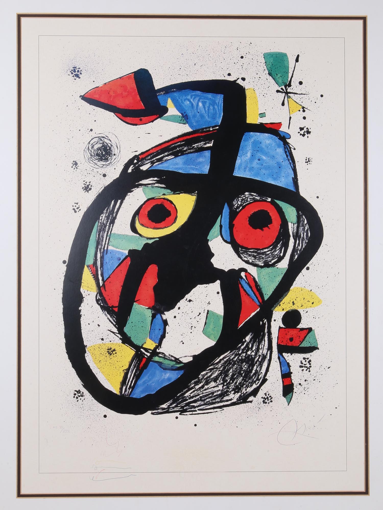 A LARGE COLOR LITHOGRAPH CAROTA BY JOAN MIRO PIC-1