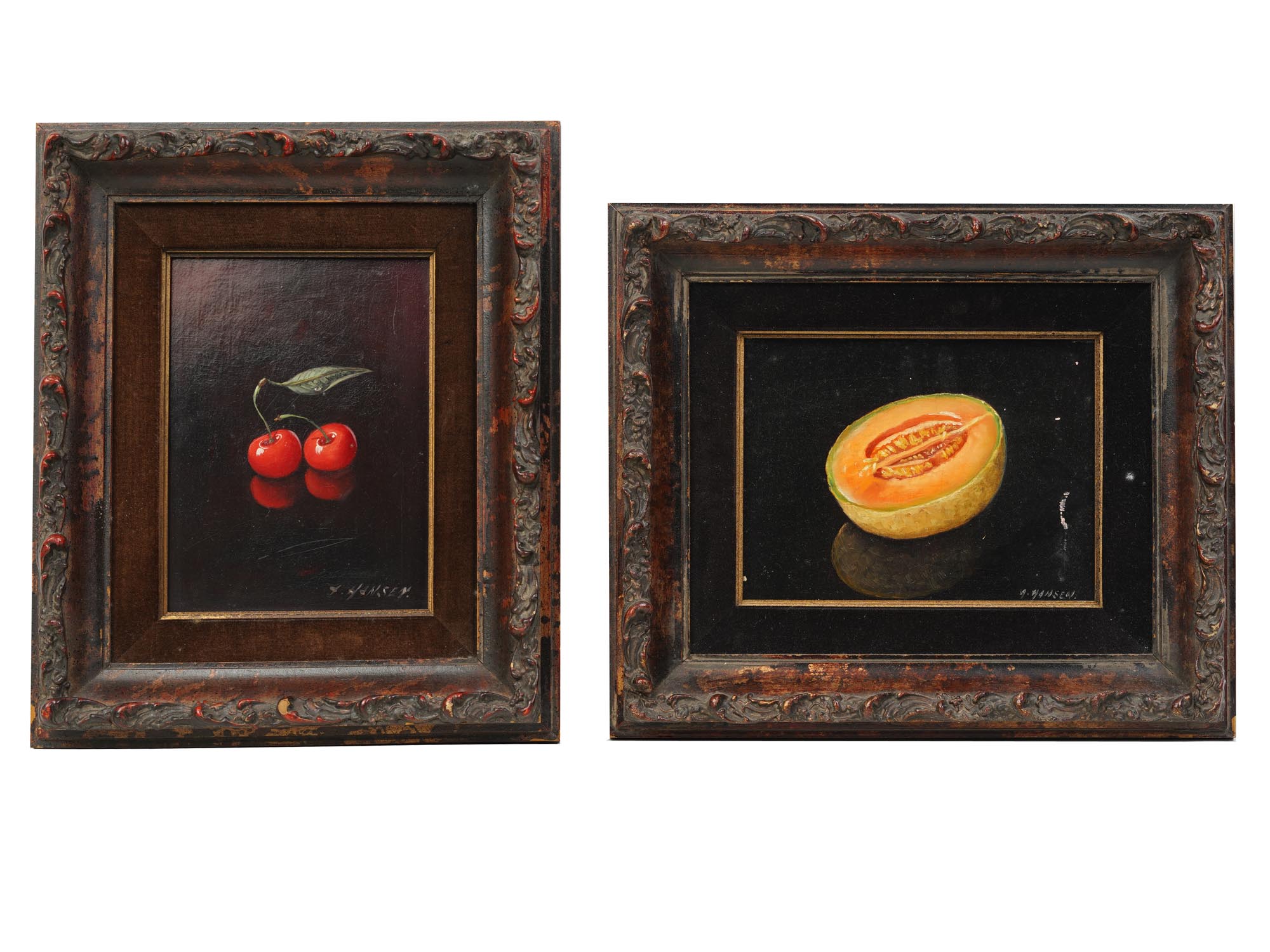 A PAIR OF OIL STILL LIFE PAINTINGS BY AL HANSEN PIC-0