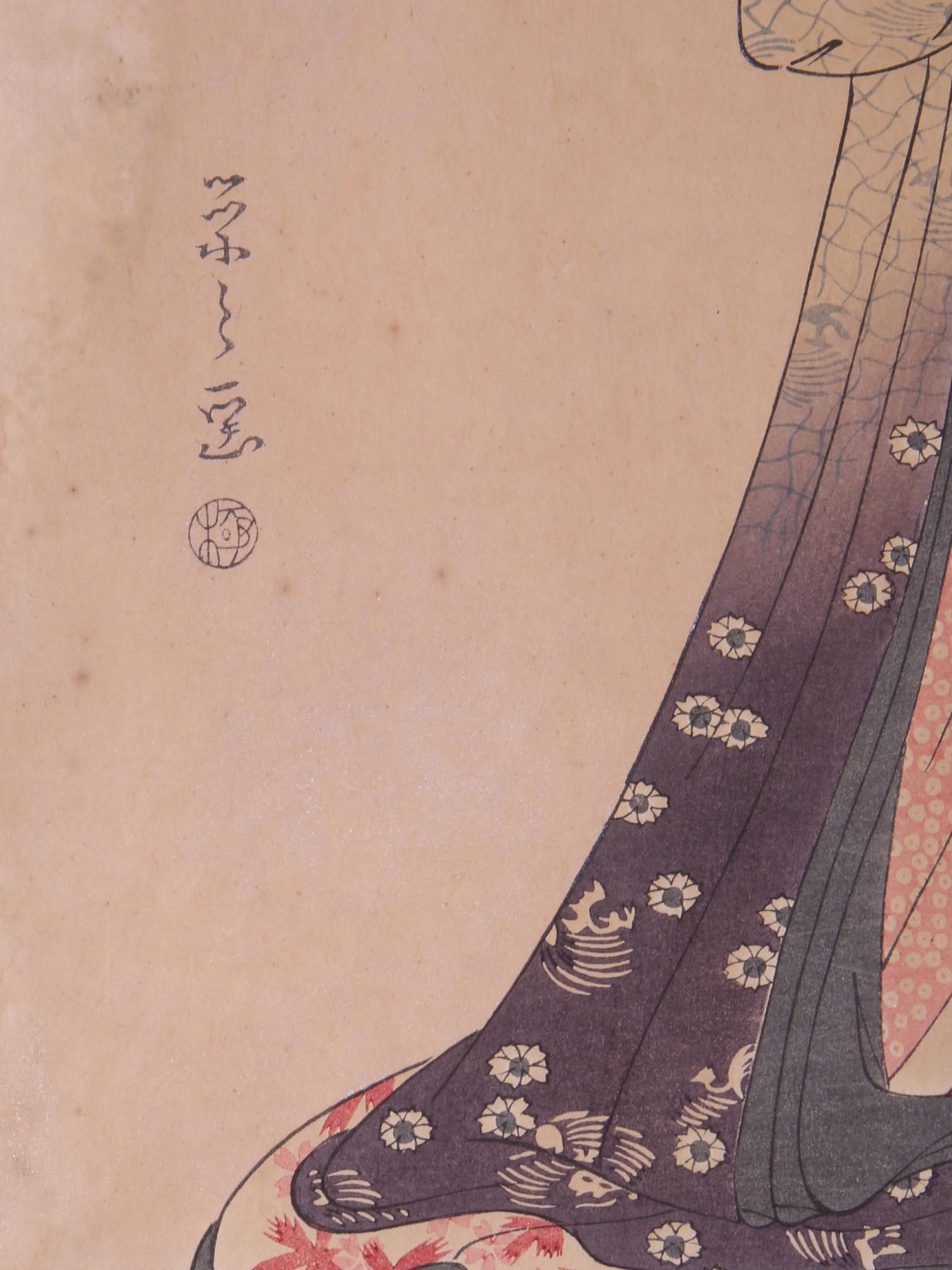 AN ANTIQUE JAPANESE WOODBLOCK BY CHOBUNSAI EISHI PIC-3