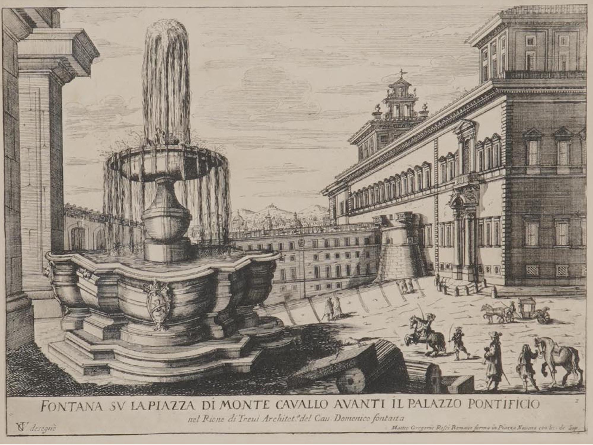 BAROQUE FOUNTAIN ENGRAVINGS BY PIETRO GIRELLI PIC-1