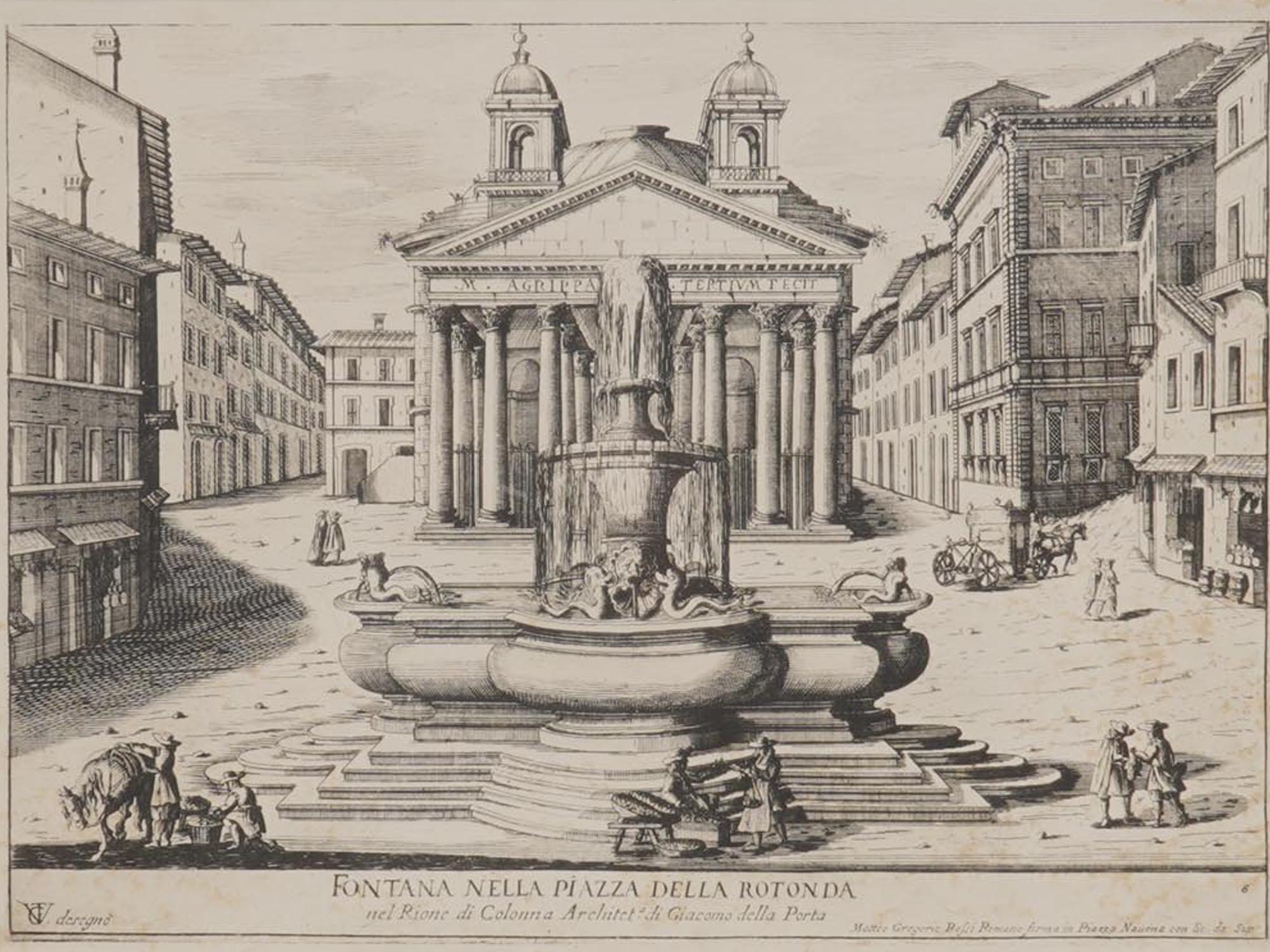 BAROQUE FOUNTAIN ENGRAVINGS BY PIETRO GIRELLI PIC-2