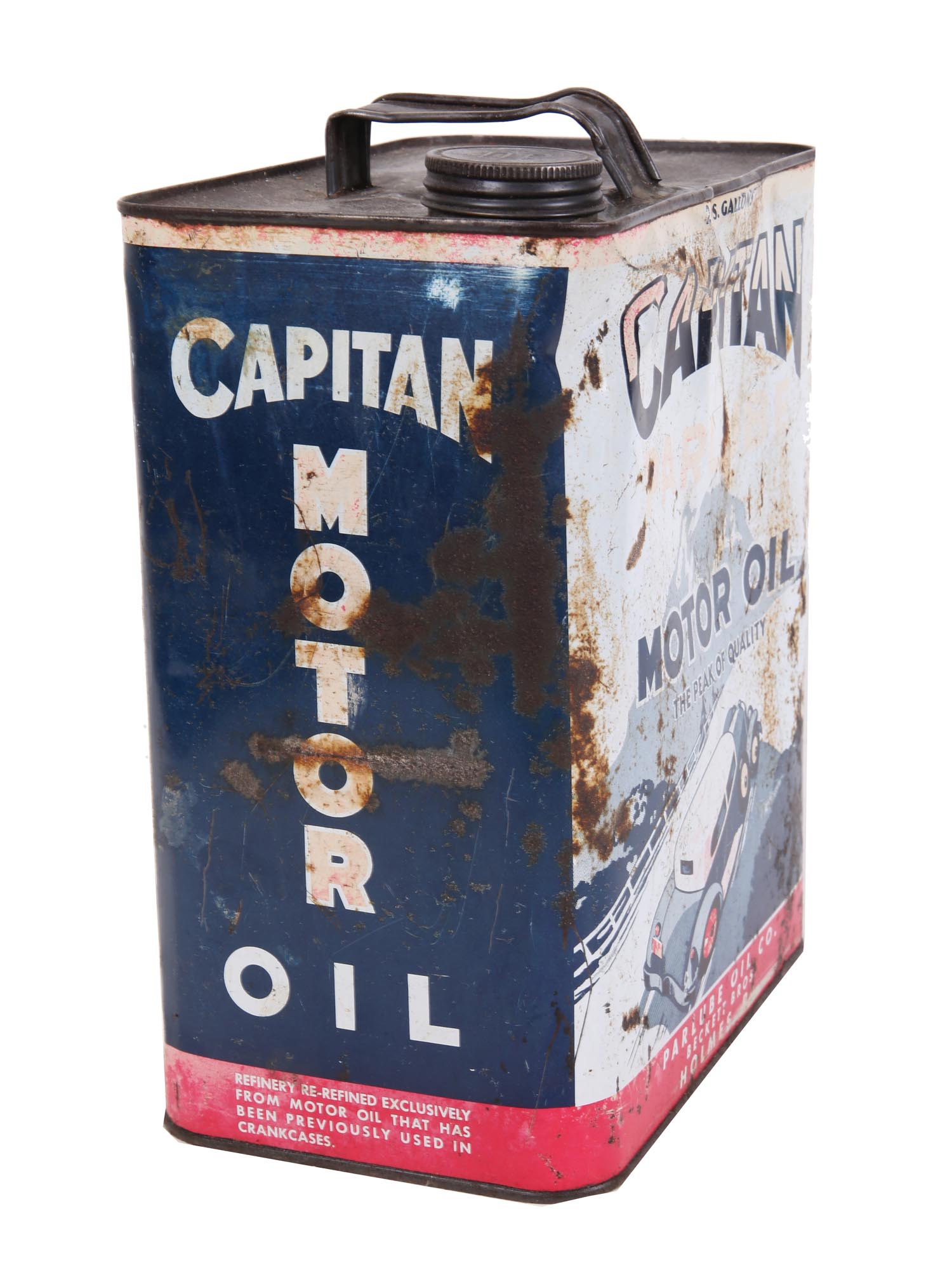 A COLLECTION OF SIX VINTAGE OIL CANS PIC-5