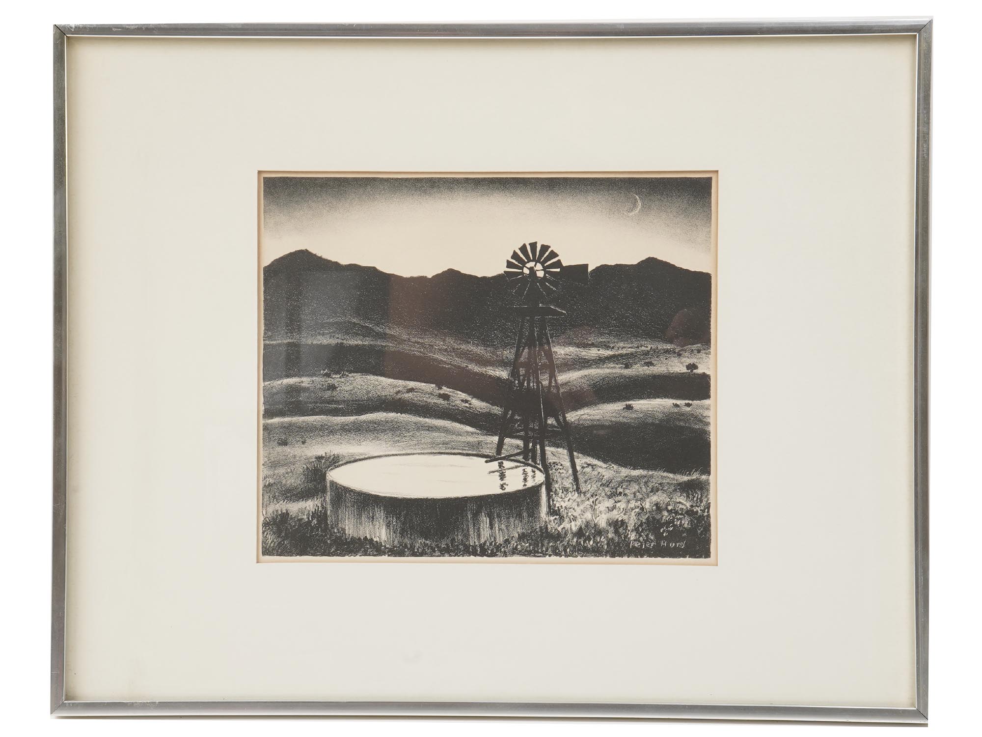 AMERICAN ETCHING LANDSCAPE BY PETER HURD