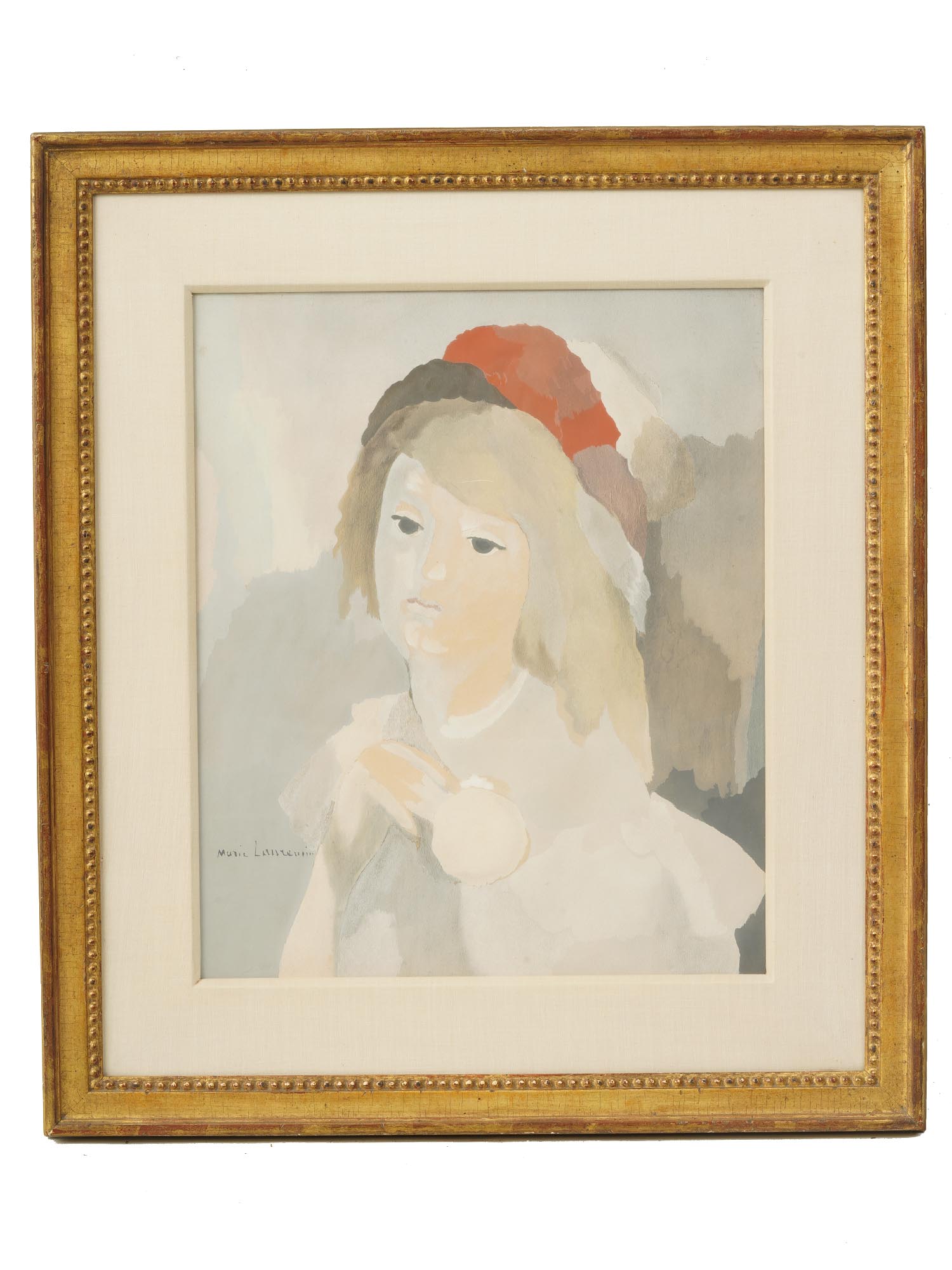 A FRENCH WATERCOLOR PAINTING BY MARIE LAURENCIN PIC-0