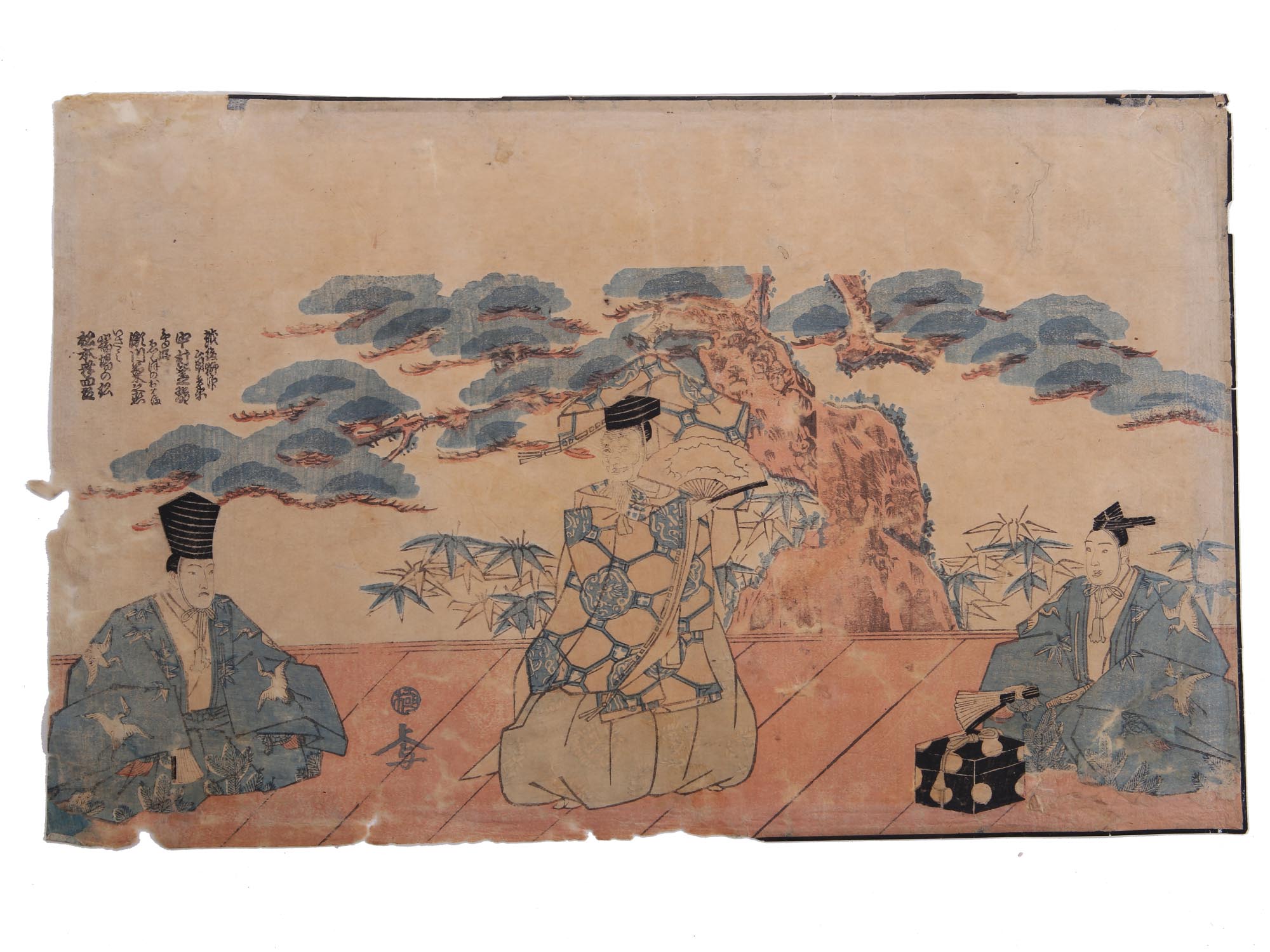 AN ANTIQUE JAPANESE WOODBLOCK PRINT PIC-0