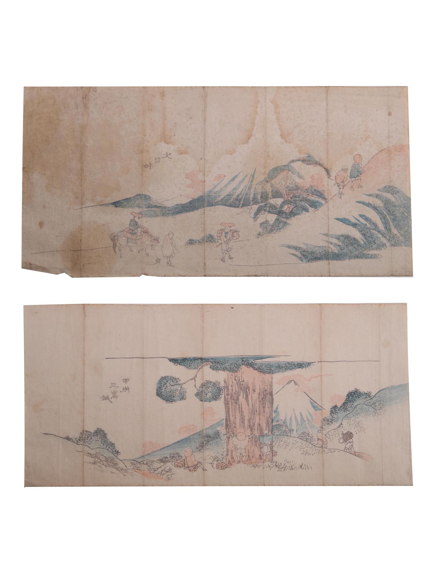 A PAIR OF VINTAGE JAPANESE WOODBLOCK PRINTS PIC-0