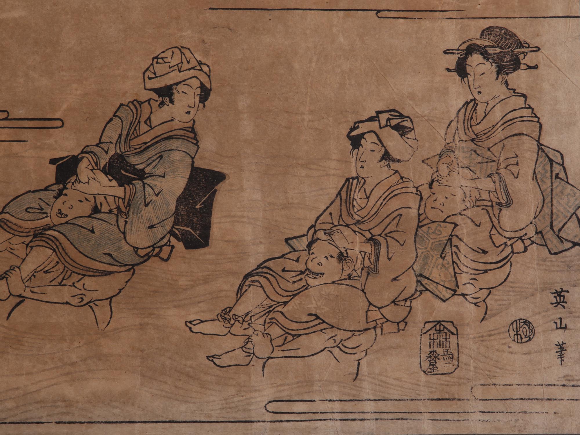 AN ANTIQUE JAPANESE WOODBLOCK PRINT, 19TH C. PIC-1