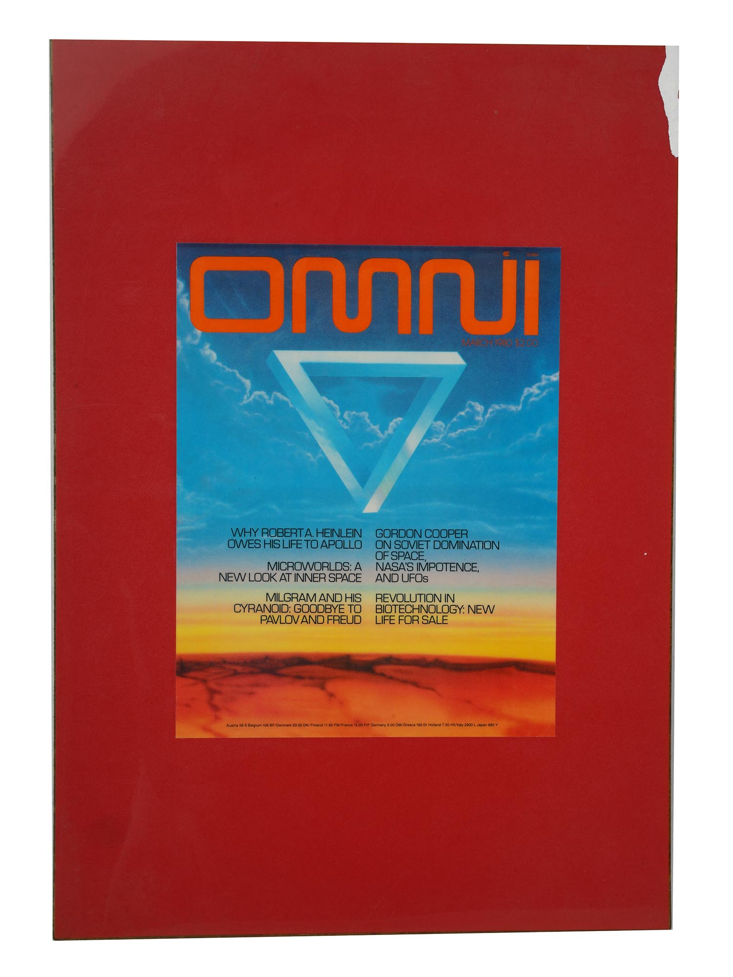 ORIGINAL DESIGN COVER OMNI MARCH 1980 BY GUY FERY PIC-0