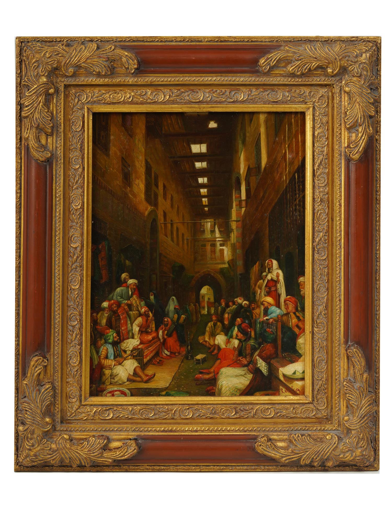 ORIENTAL OIL PAINTING AFTER JOHN FREDERIC LEWIS PIC-0