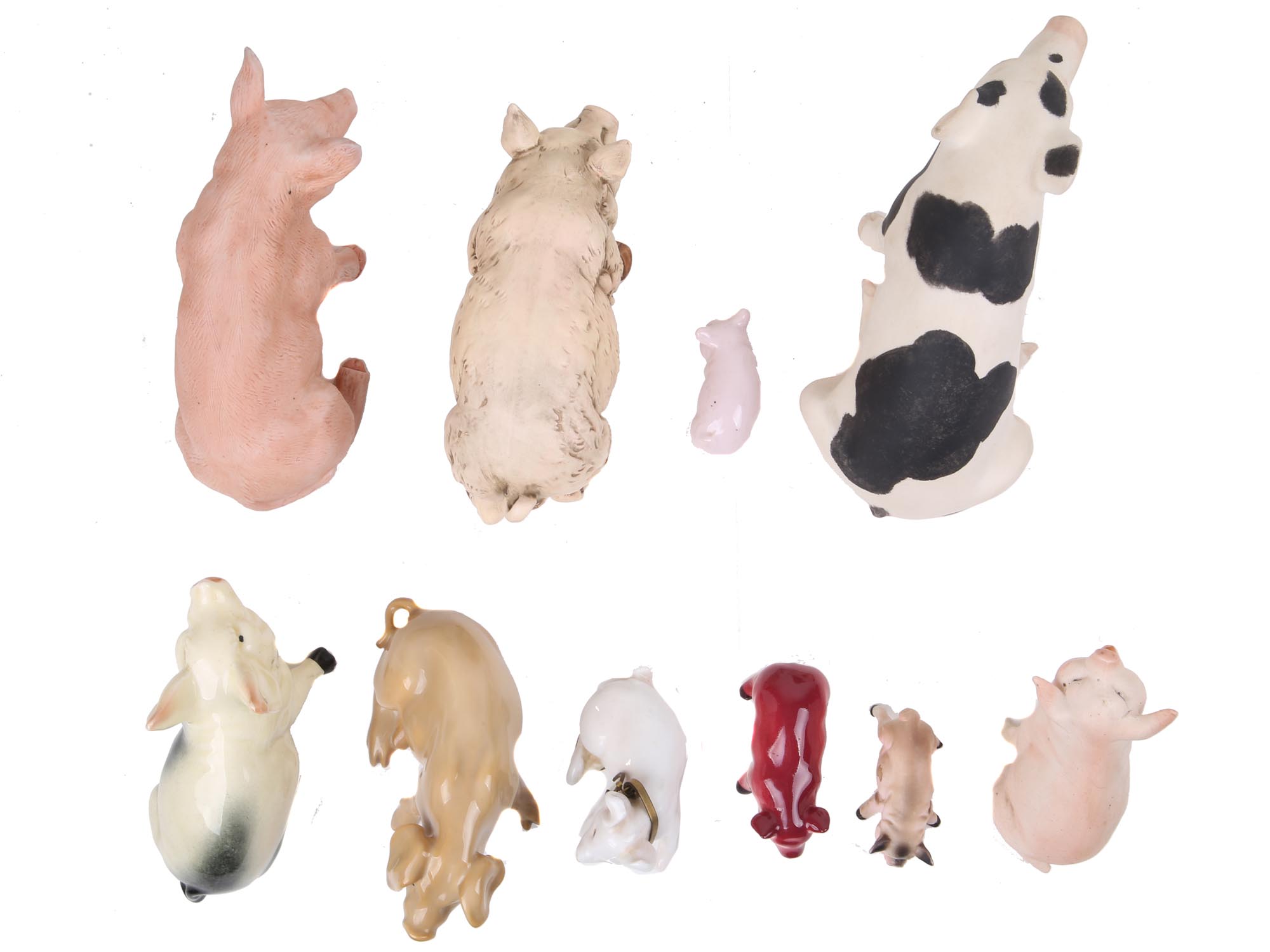 A COLLECTION OF VARIOUS PORCELAIN PIG FIGURINES PIC-3