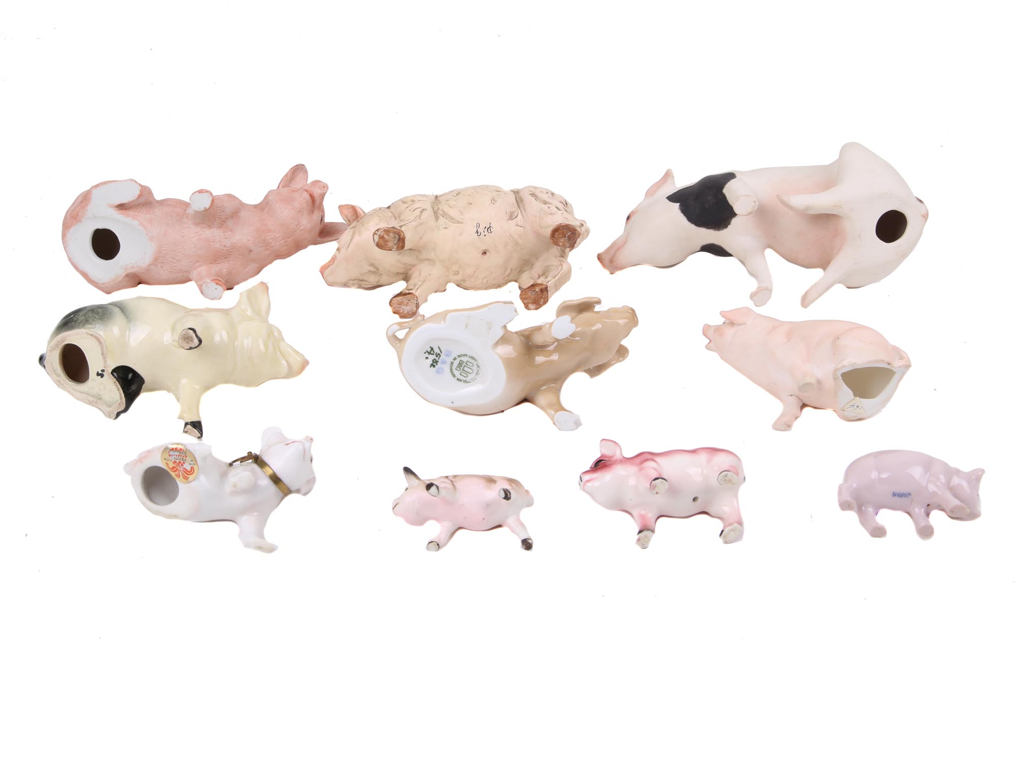 A COLLECTION OF VARIOUS PORCELAIN PIG FIGURINES PIC-4