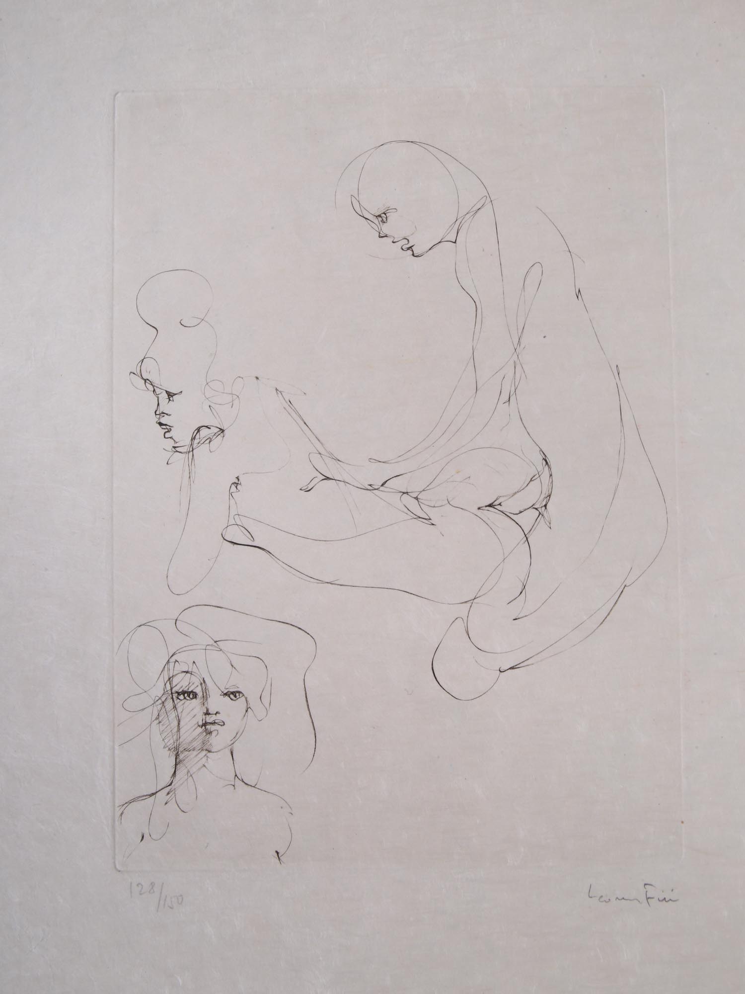 EROTIC THEME ART ETCHING PRINT BY LEONOR FINI PIC-1