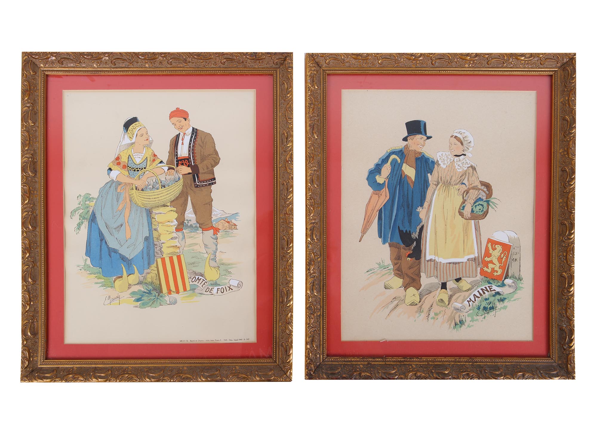 TWO FRENCH LITHOGRAPHS BY ALFRED RENAUDIN