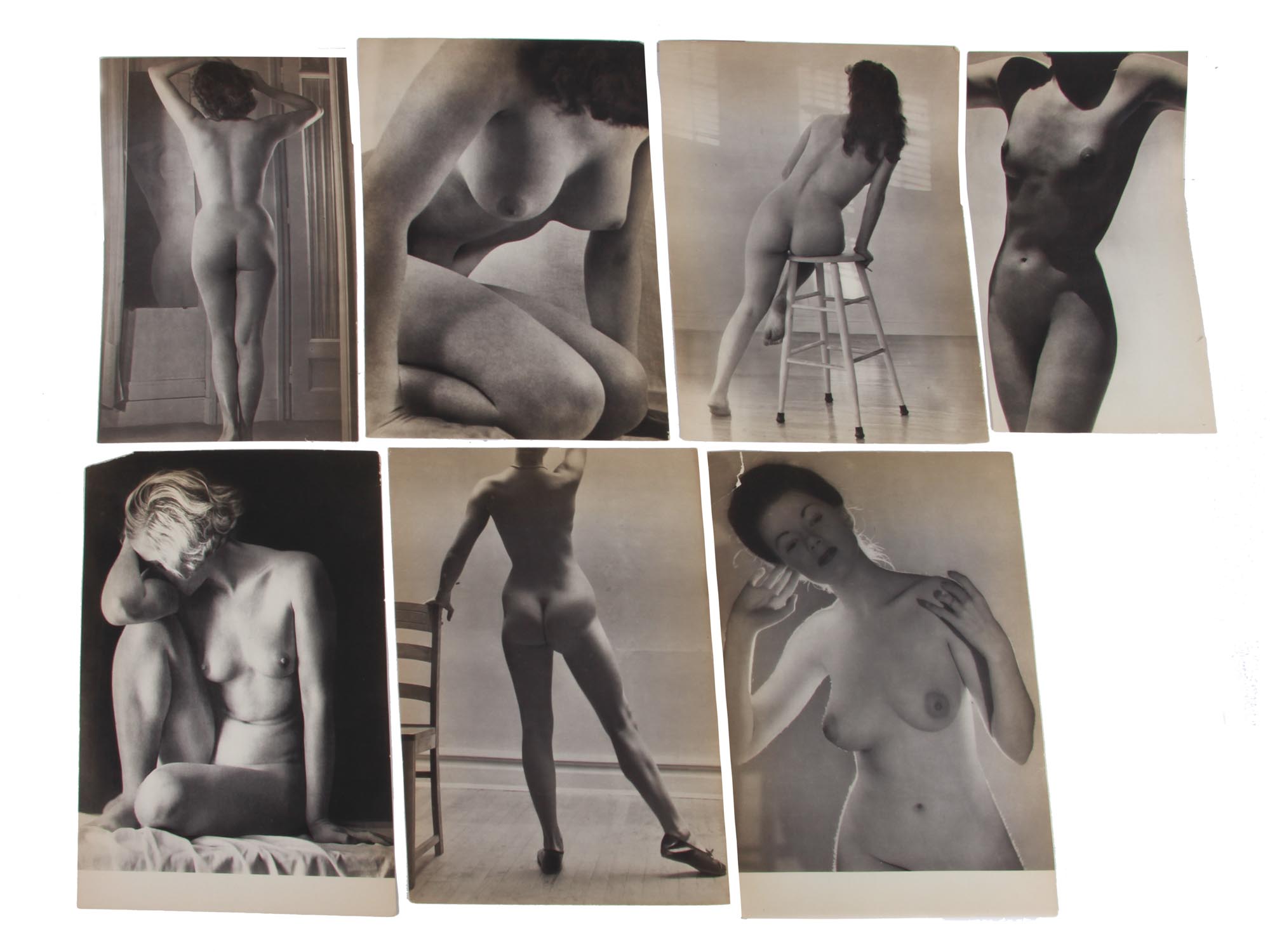 A COLLECTION OF SEVEN FEMALE NUDES PHOTO PRINTS