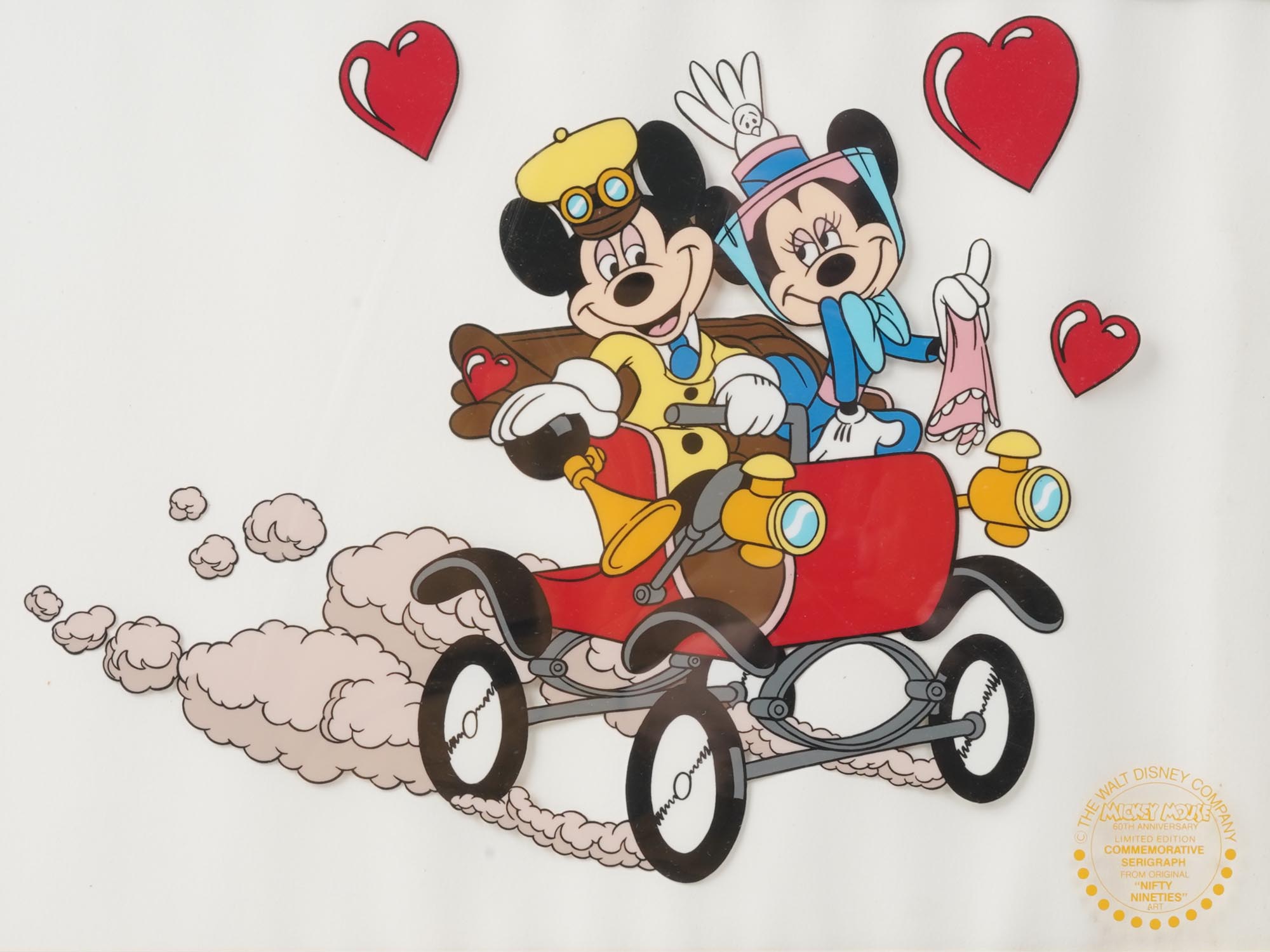 MICKEY AND MINNIE MOUSE SERIGRAPH ANIMATION CEL PIC-1