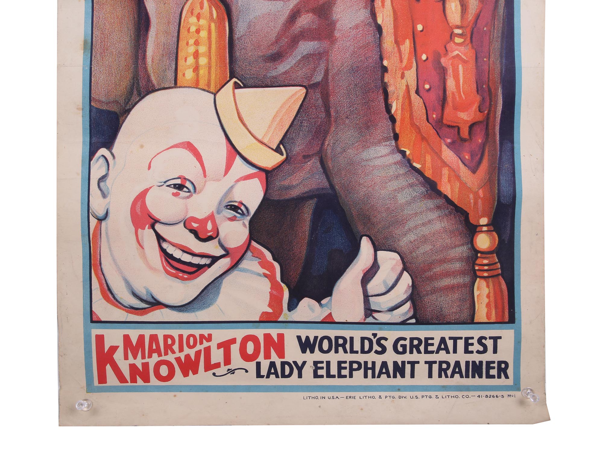 ORIGINAL VINTAGE COLE BROS CIRCUS PANEL POSTER PIC-3