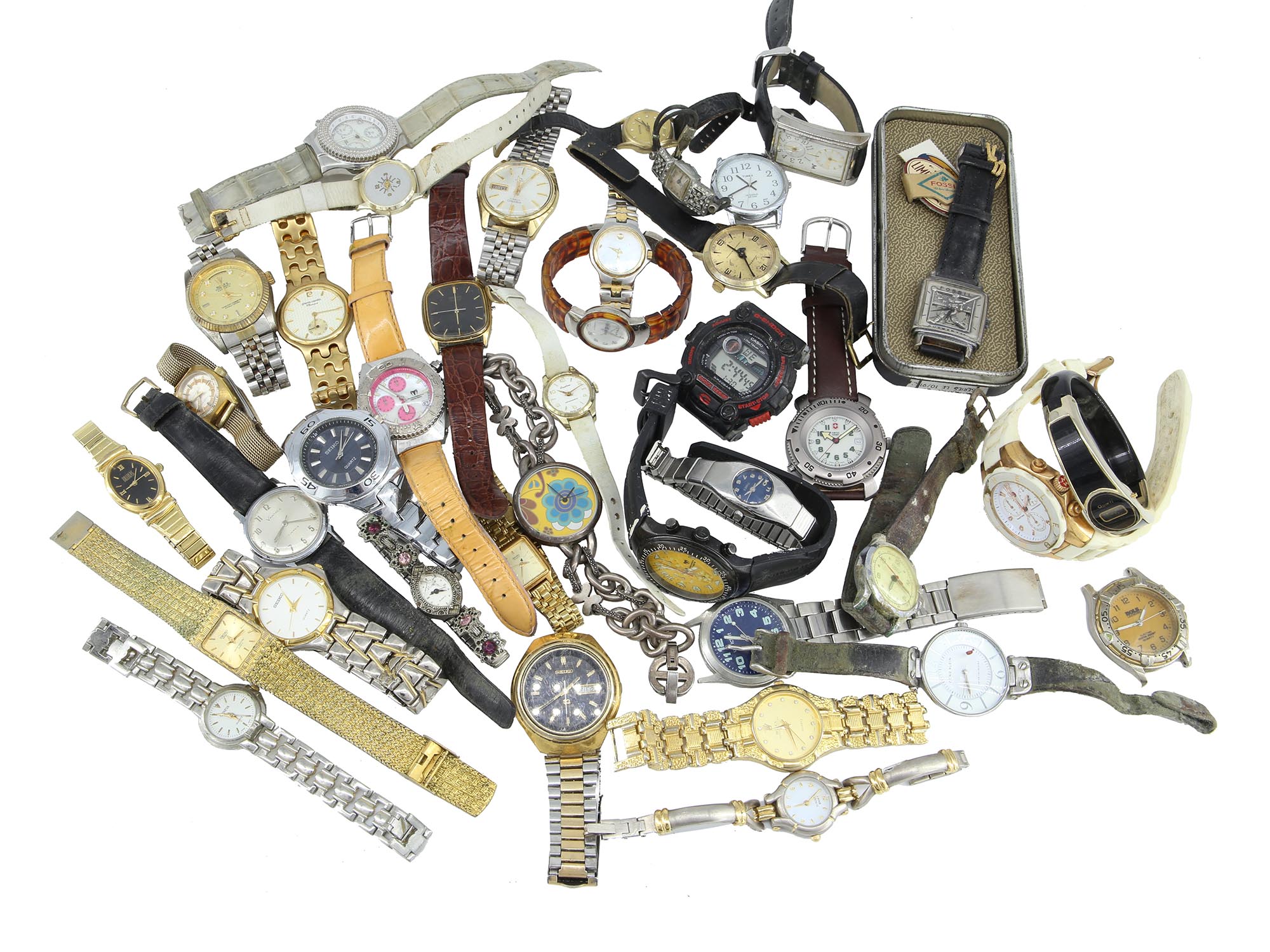 LARGE COLLECTION OF VINTAGE MODERN WRIST WATCHES PIC-0