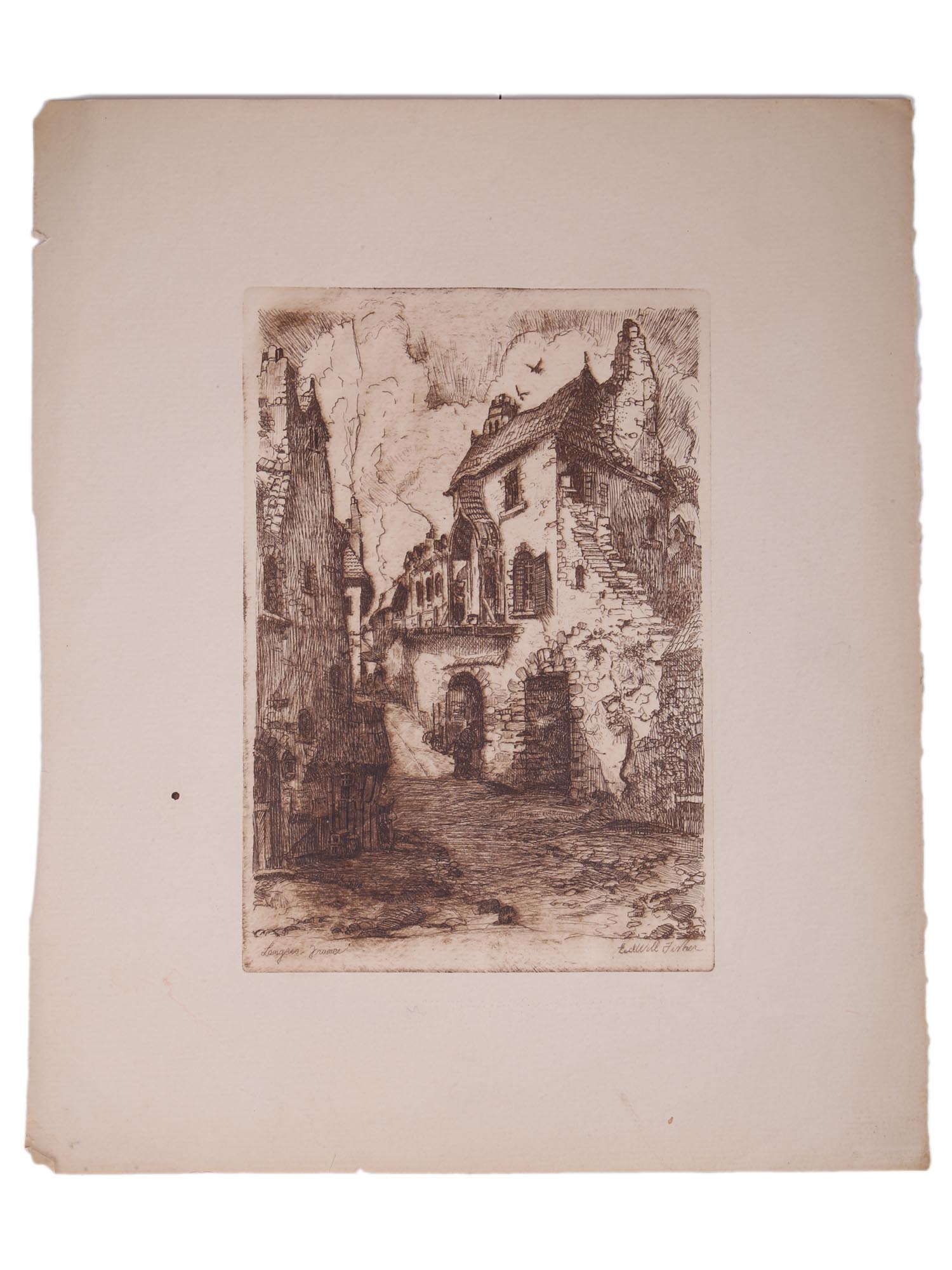 AMERICAN ETCHING OF OLD FRANCE BY EDWILL FISHER PIC-0