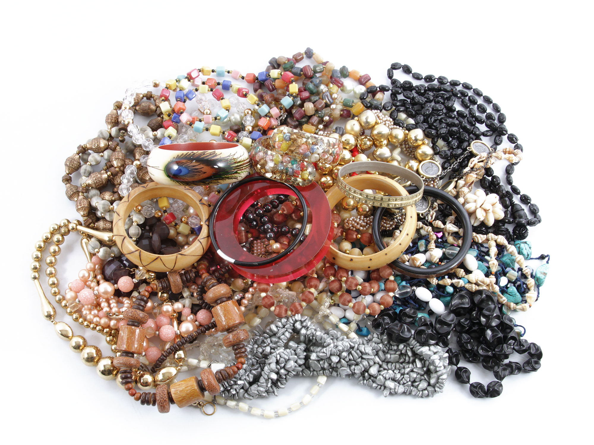 A LARGE LOT OF VINTAGE CUSTOM JEWELRY ITEMS PIC-0