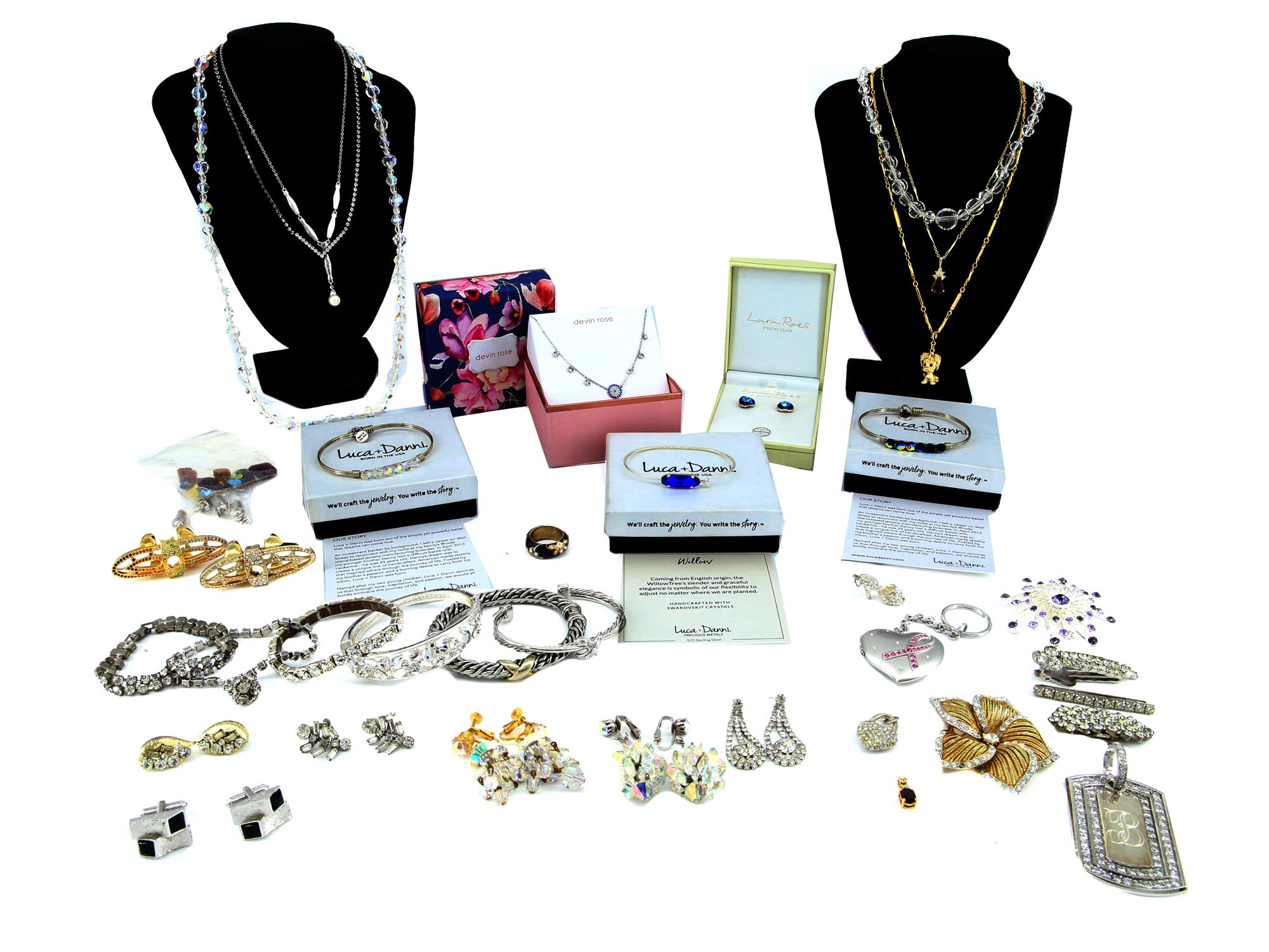 LARGE COLLECTION OF JEWELRY STERLING SILVER ITEMS PIC-0