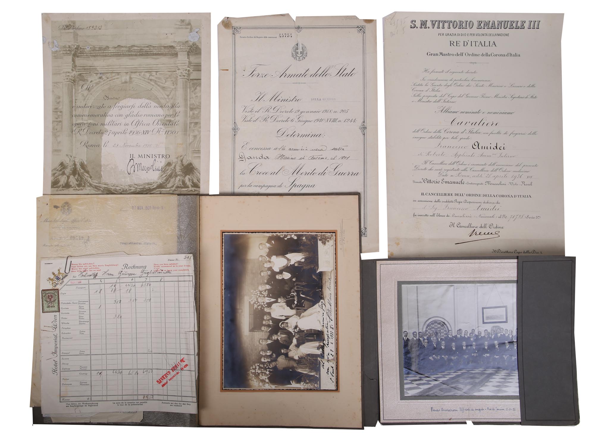 LOT OF ITALIAN HANDWRITTEN DOCUMENTS AND PHOTOS PIC-3