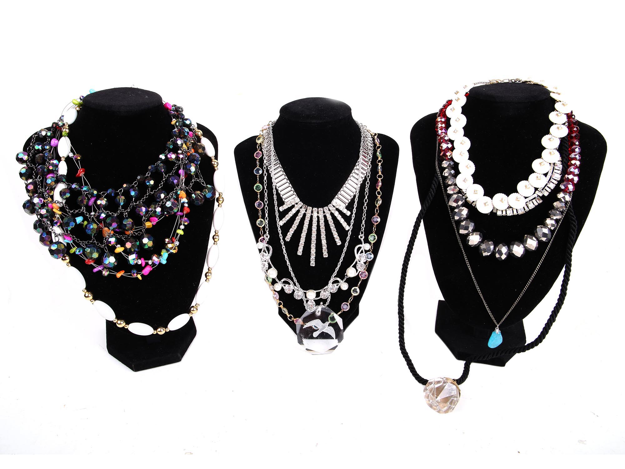 A LARGE COLLECTION OF COLORFUL COSTUME JEWELRY PIC-1
