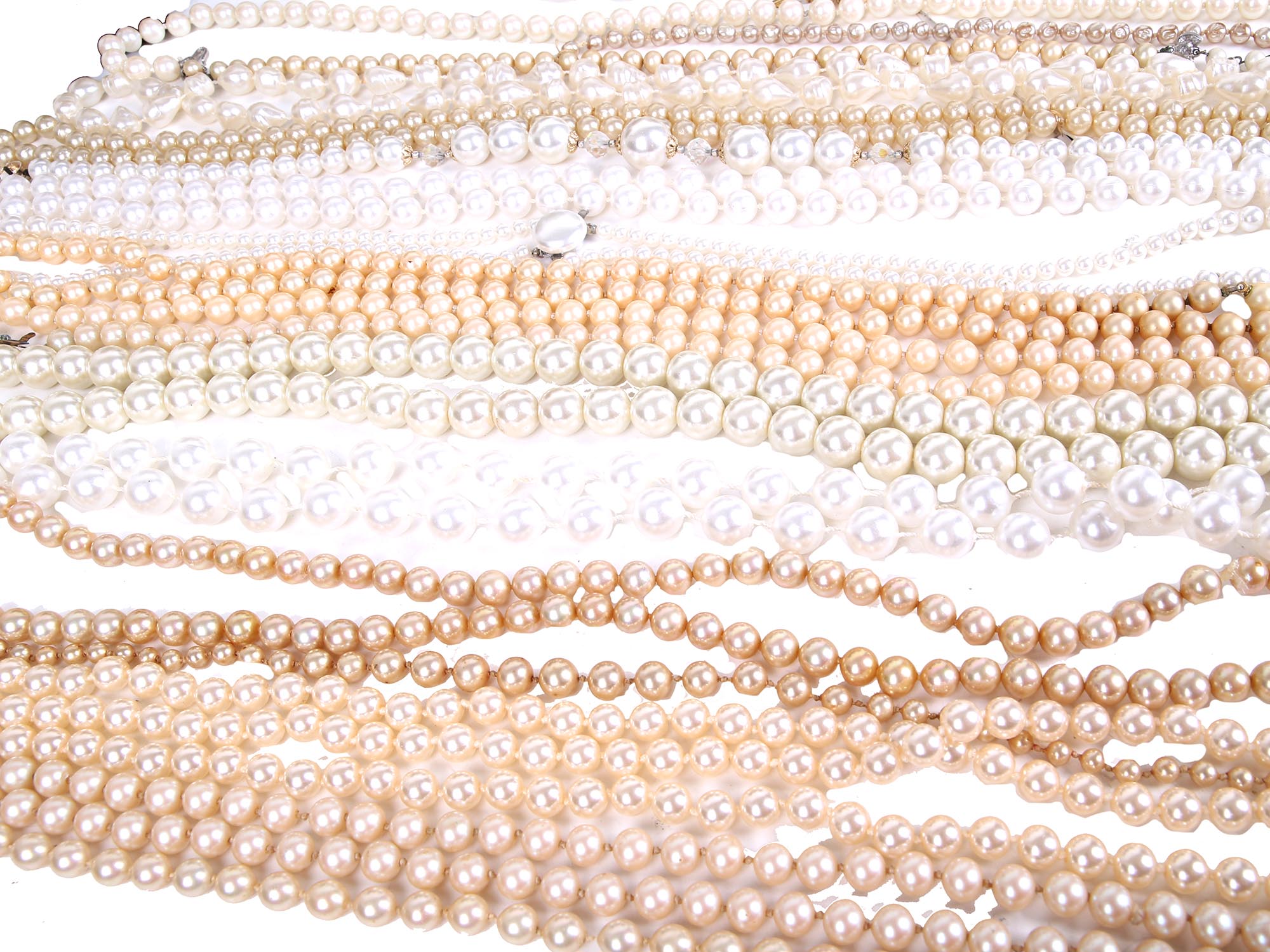 A LARGE LOT OF RETRO AND VINTAGE PEARL JEWELRY PIC-2