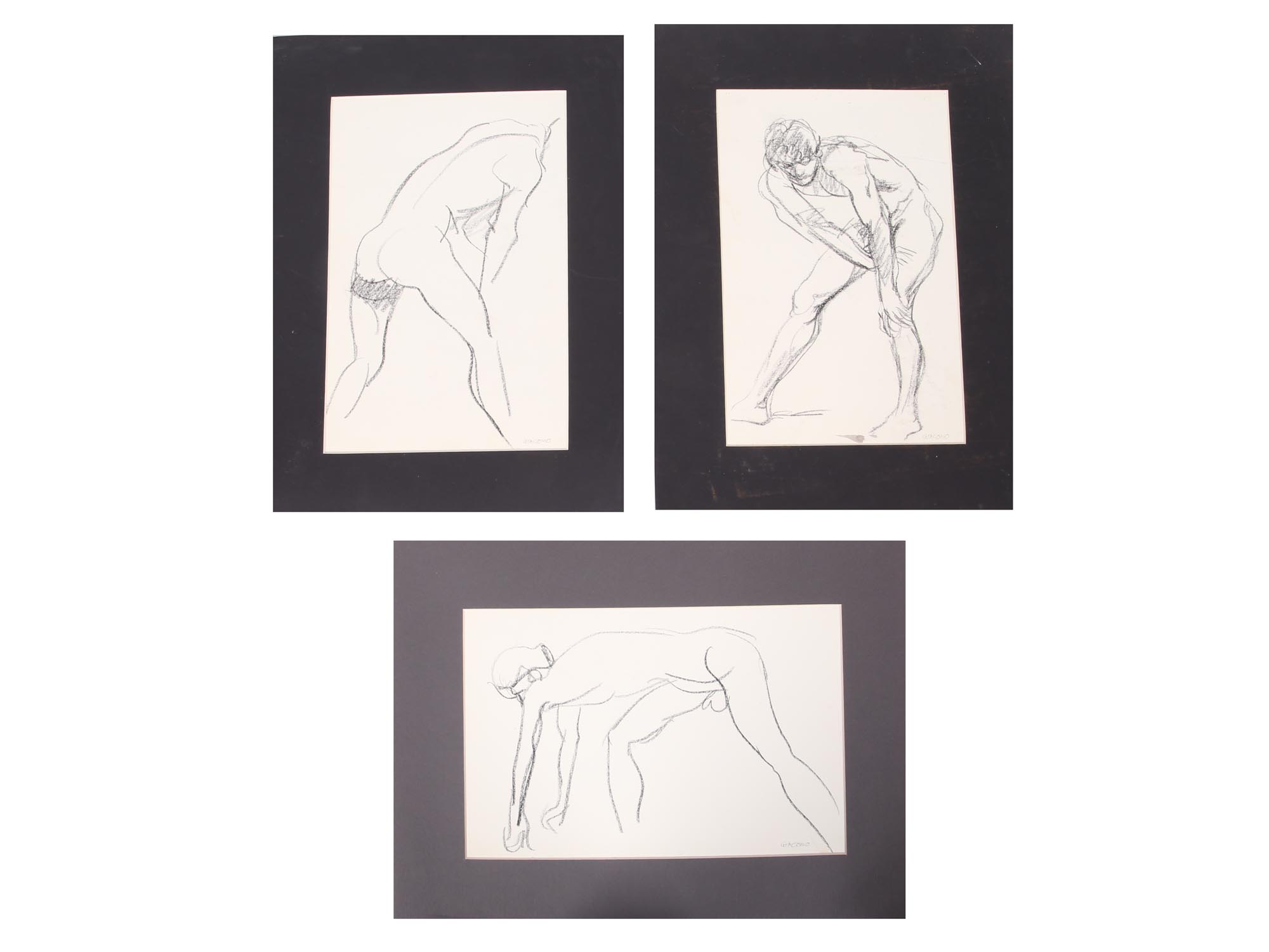 THREE NUDE PAINTINGS SIGNED BY GIACOMO VIANELLO PIC-0