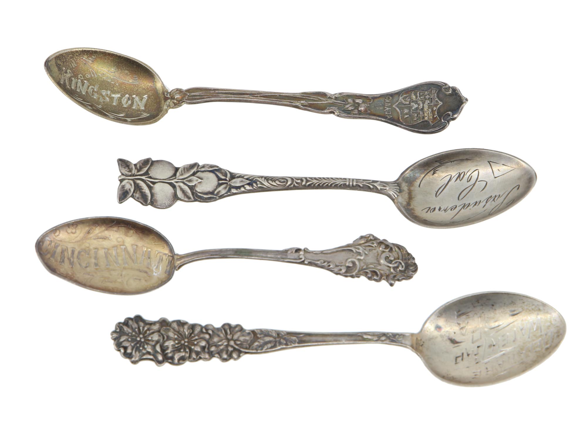 TEN AMERICAN STERLING SILVER SPOONS HALLMARK SET PIC-2