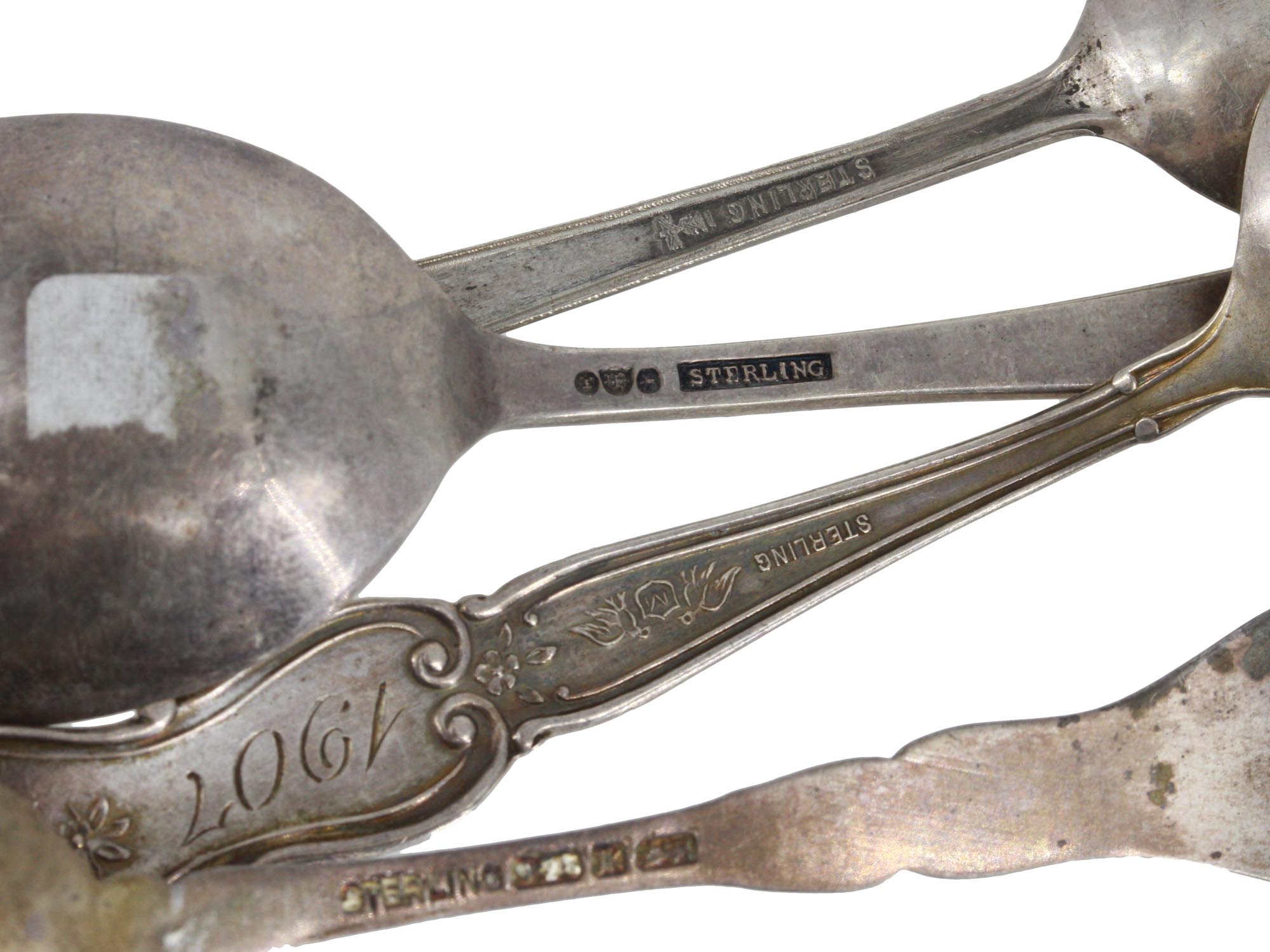 TEN AMERICAN STERLING SILVER SPOONS HALLMARK SET PIC-7