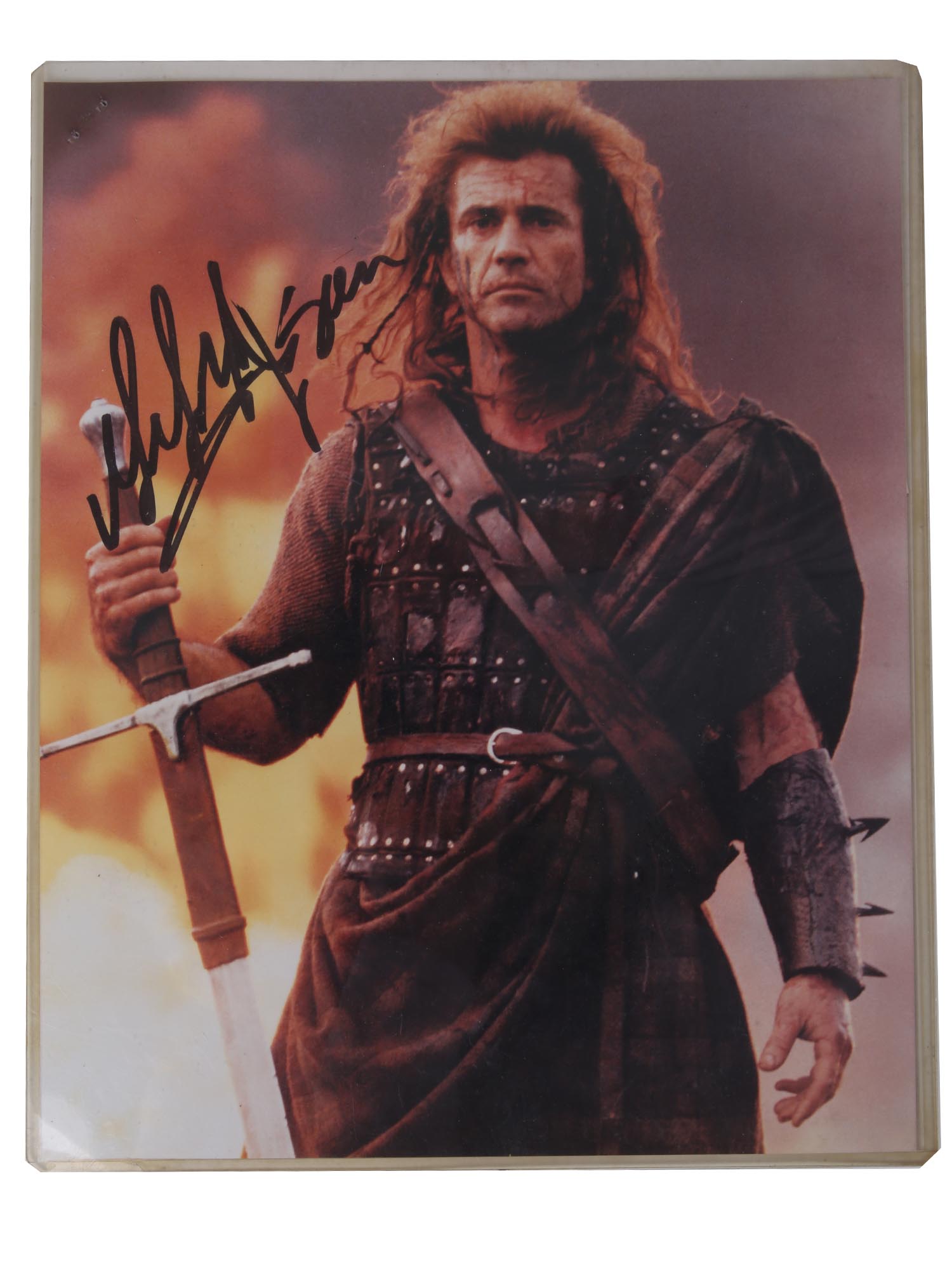 MEL GIBSON SIGNED BRAVEHEART PHOTO POSTERS PIC-1