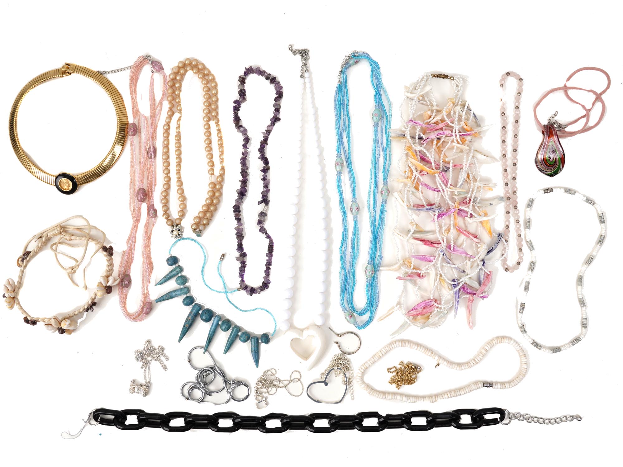 LARGE COLLECTION OF COSTUME JEWELRY NECKLACES PIC-1