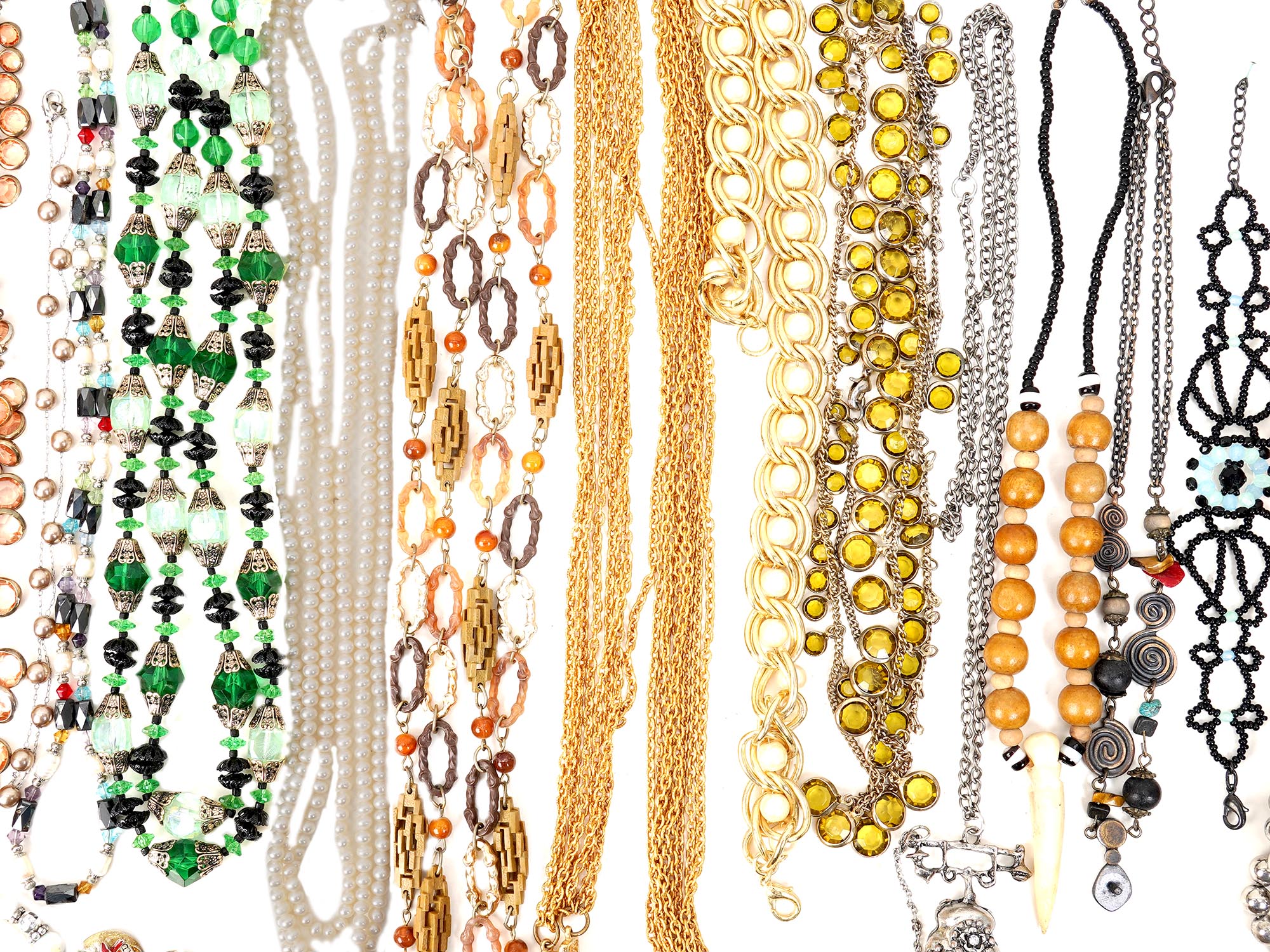 LARGE COLLECTION OF COSTUME JEWELRY NECKLACES PIC-4