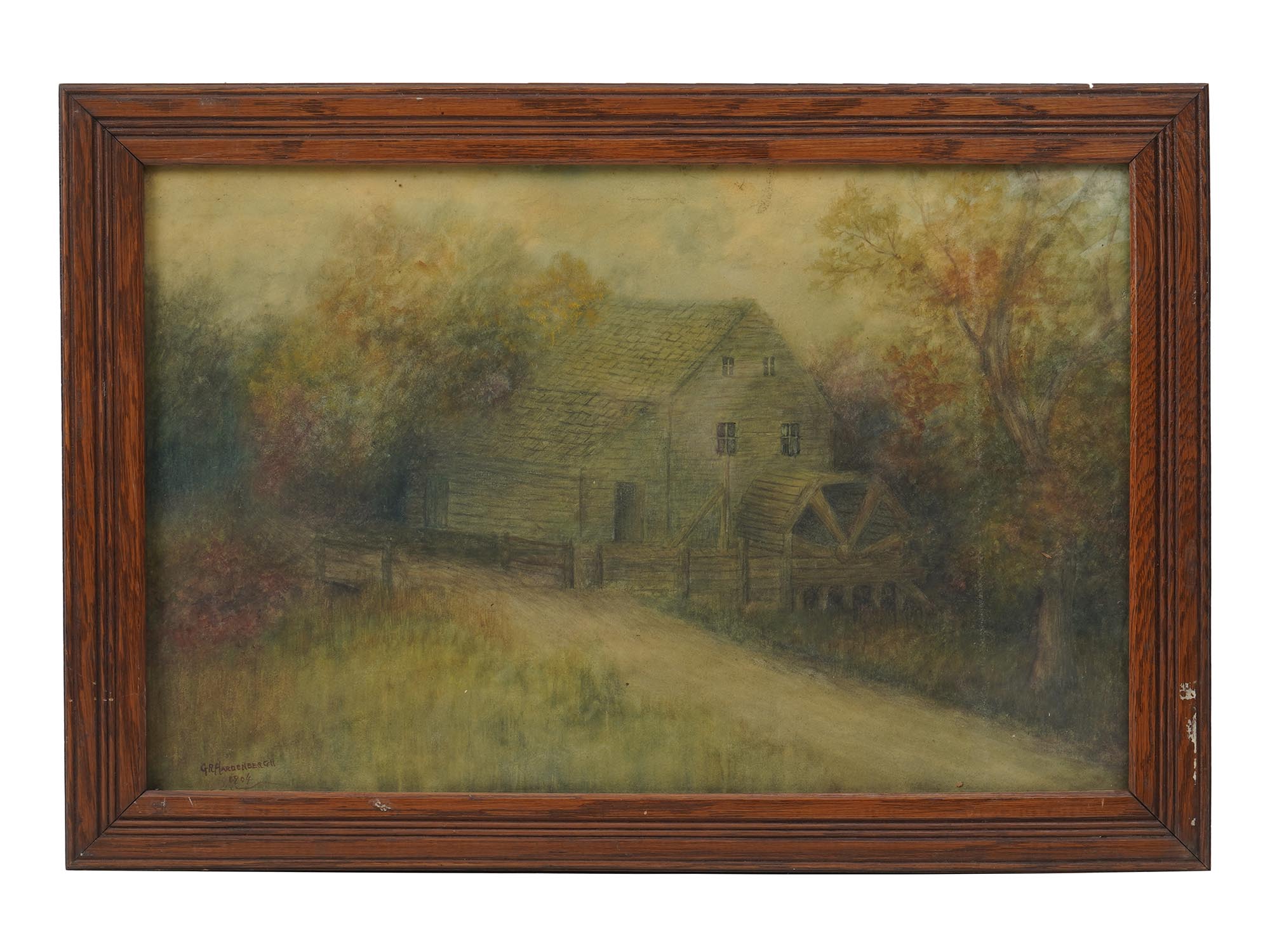 AMERICAN PASTEL PAINTING BY GERARD R HARDENBERGH PIC-0