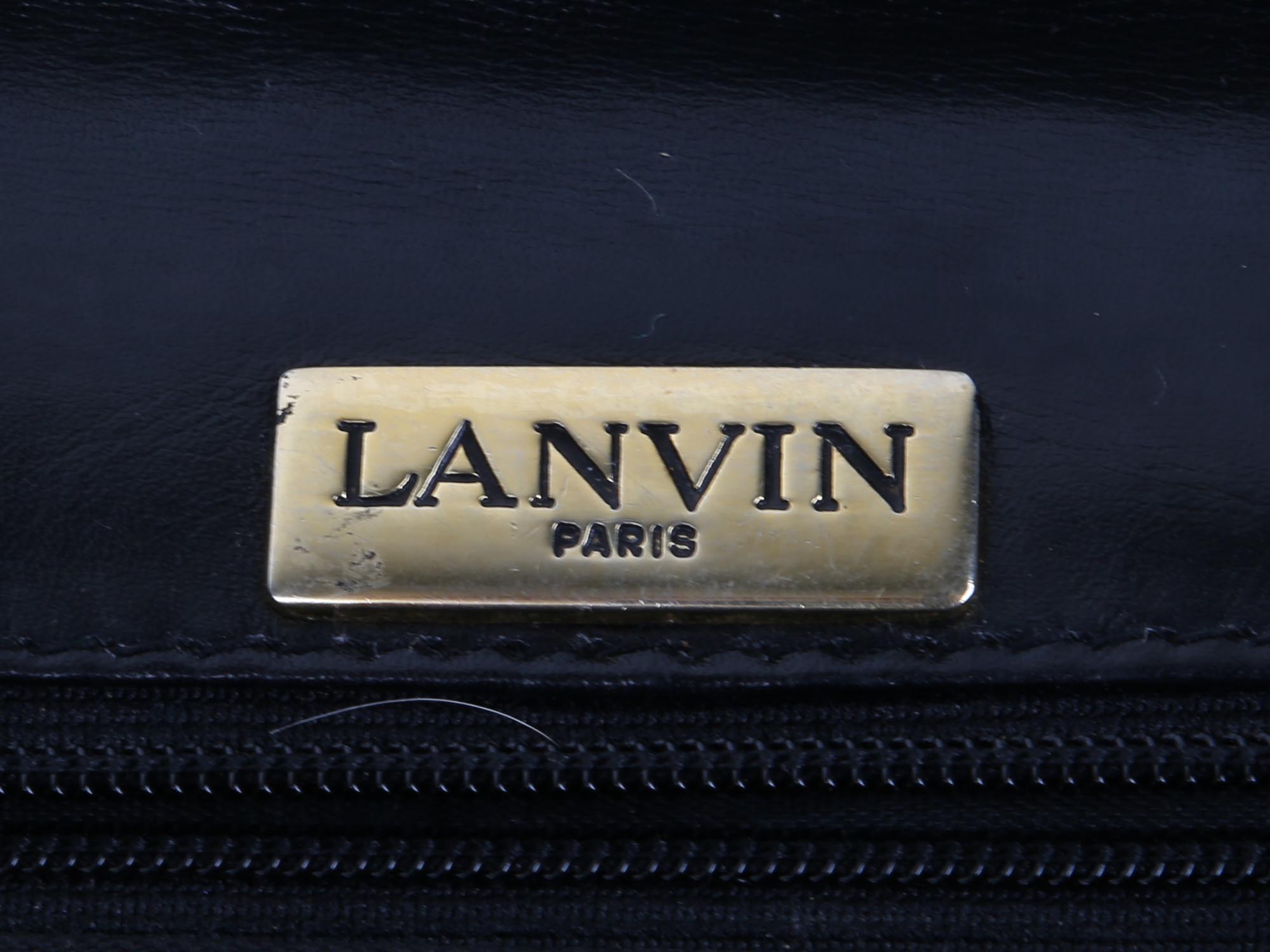 Lot 201 | VINTAGE LANVIN BLACK LEATHER SHOULDER BAG Lot 201 | VINTAGE LANVIN BLACK LEATHER SHOULDER BAG