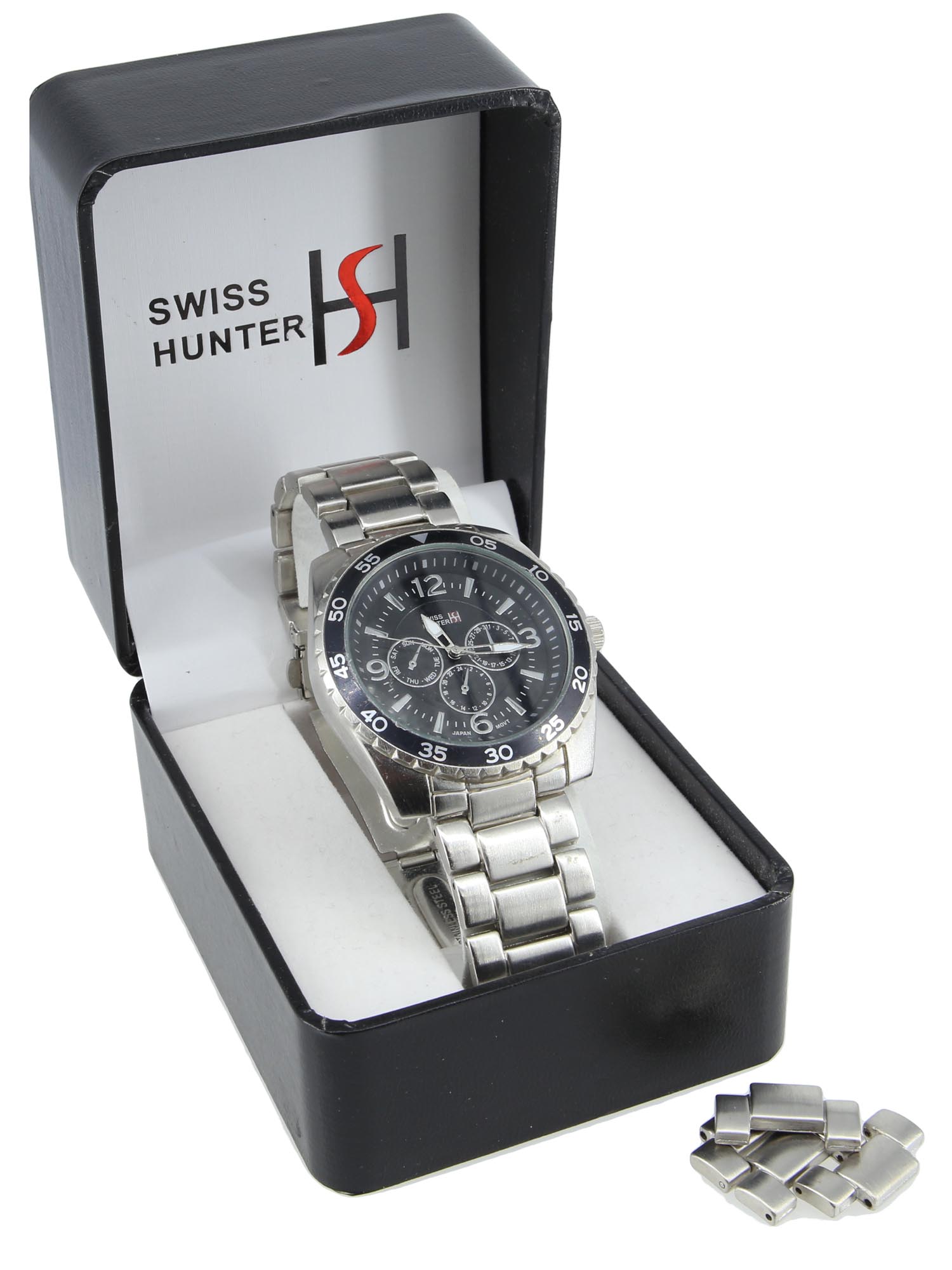 SWISS HUNTER JAPAN MOVT WRIST WATCH ORIGINAL BOX PIC-0