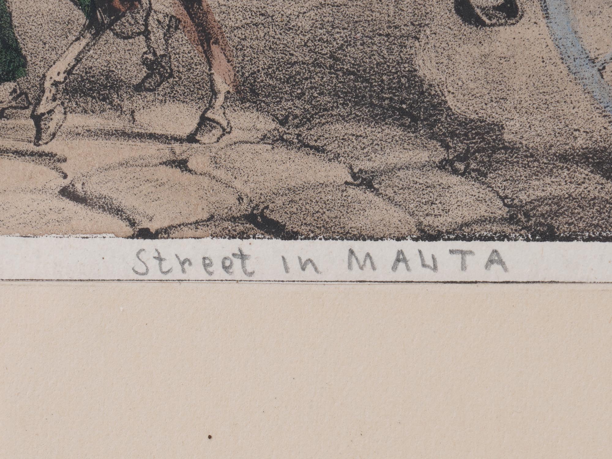 ANTIQUE HAND PAINTED ETCHING POSTCARD FROM MALTA PIC-2