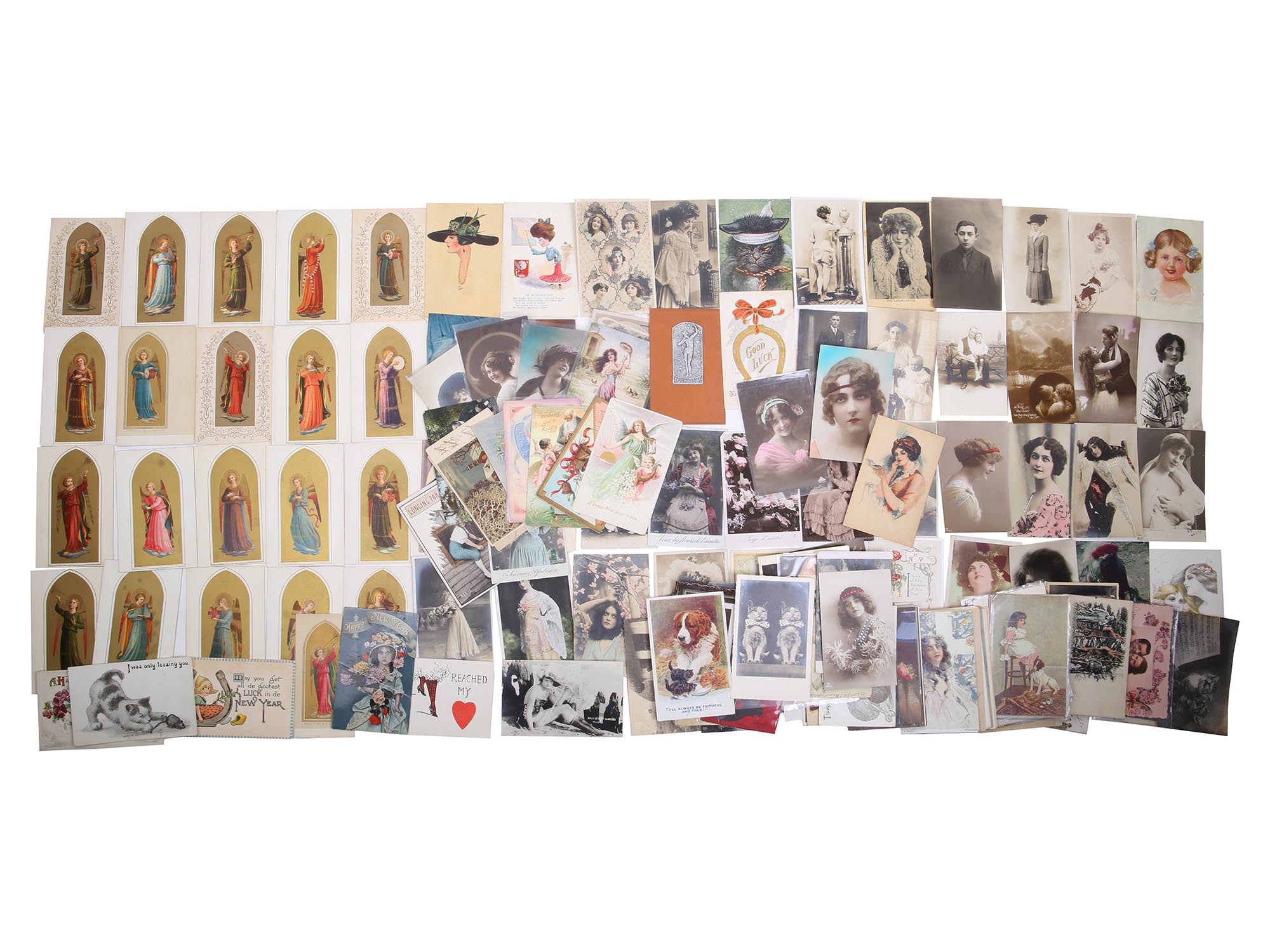 LARGE COLLECTION ART DECO NOUVEAU STYLE POSTCARDS PIC-0