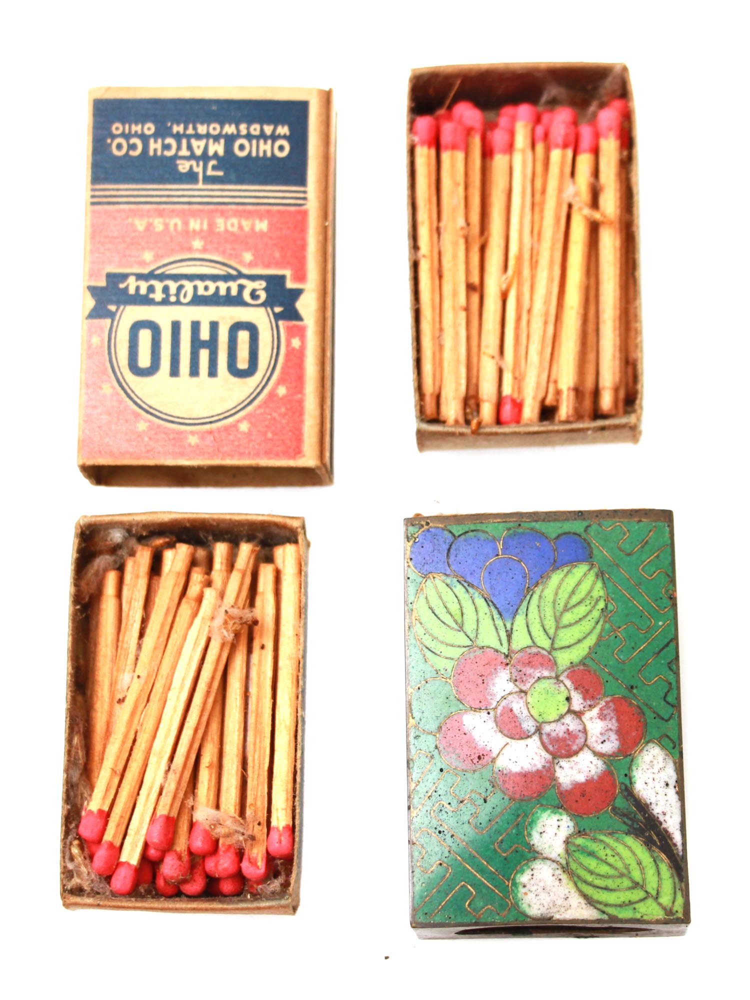 A LOT OF 2 VINTAGE MATCHBOXES & A METAL CASE PIC-2