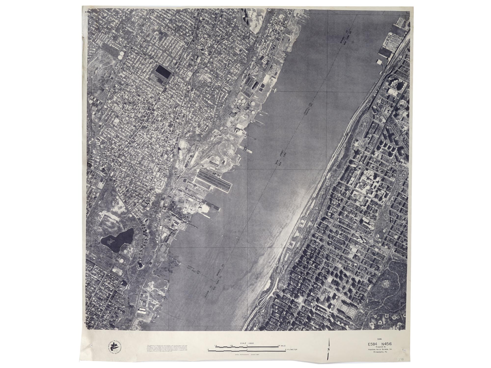 US WALL MAPS AND AERIAL VIEW OF NEW YORK CITY PIC-2