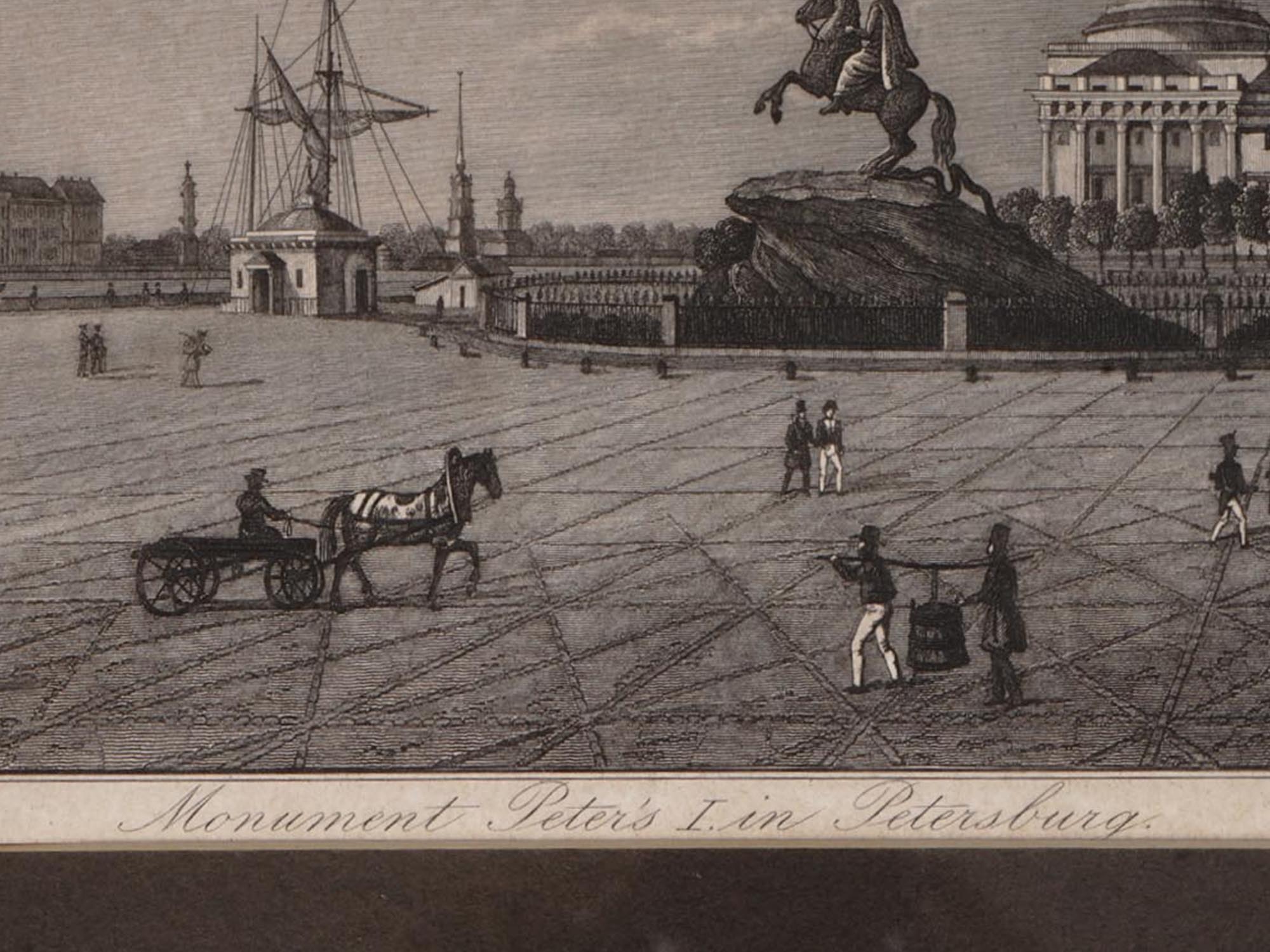 THREE ANTIQUE RUSSIAN MOSCOW PETERSBURG ETCHINGS PIC-7